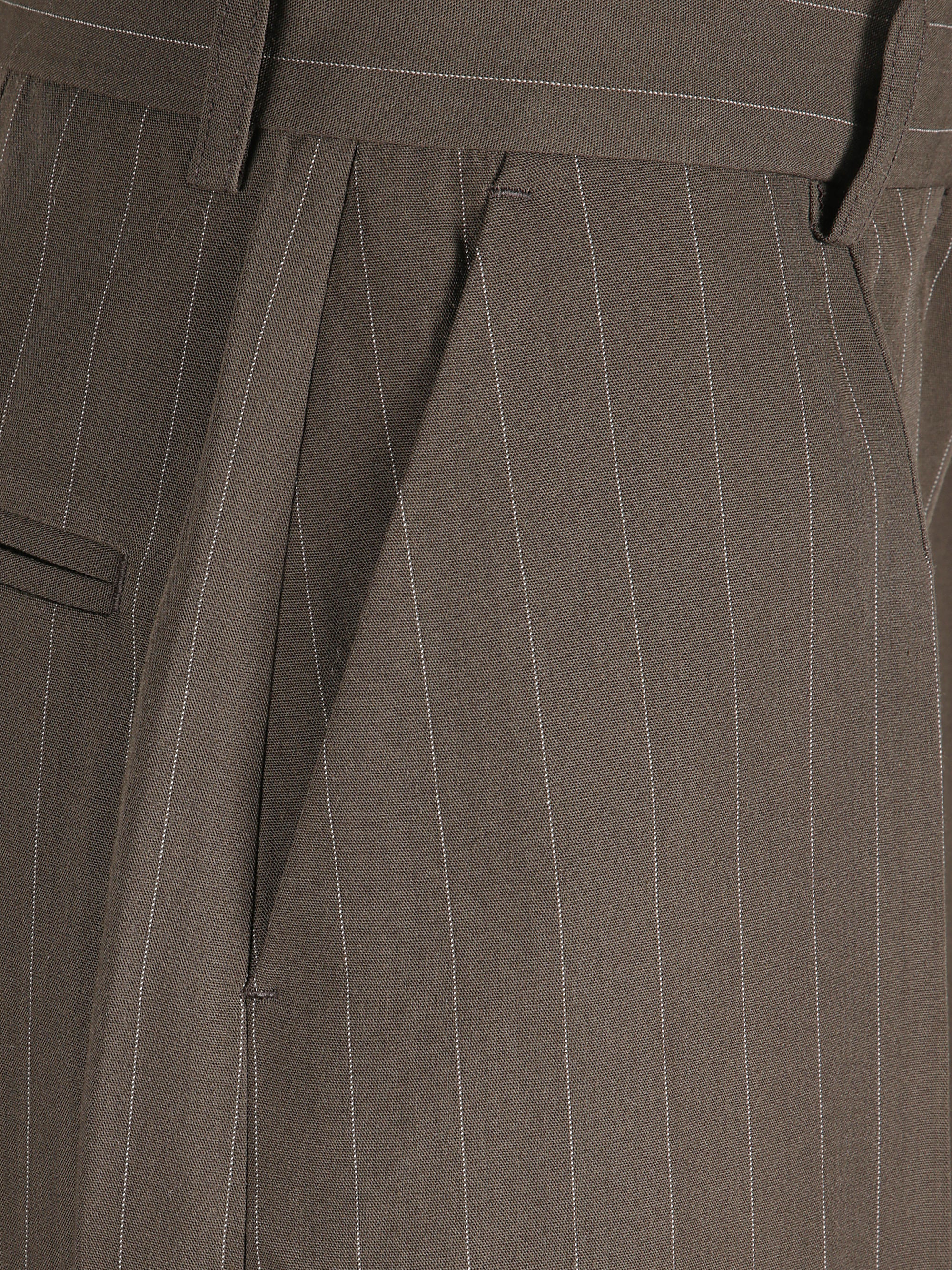Toteme Trousers Brown Viscose Wool Rws Polyester