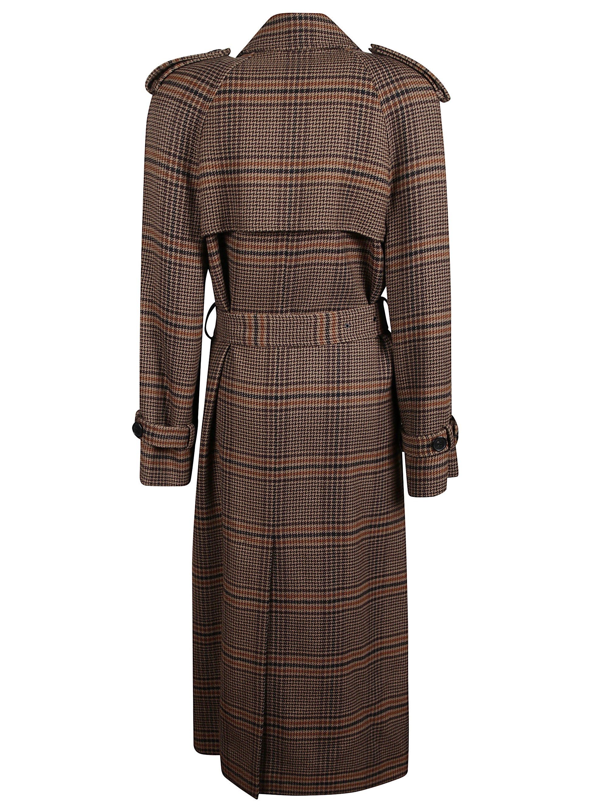Saint Laurent Coats Brown Wool