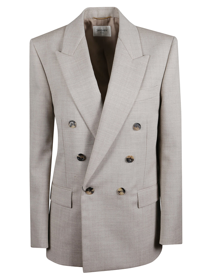 Saint Laurent Jackets Grey Wool