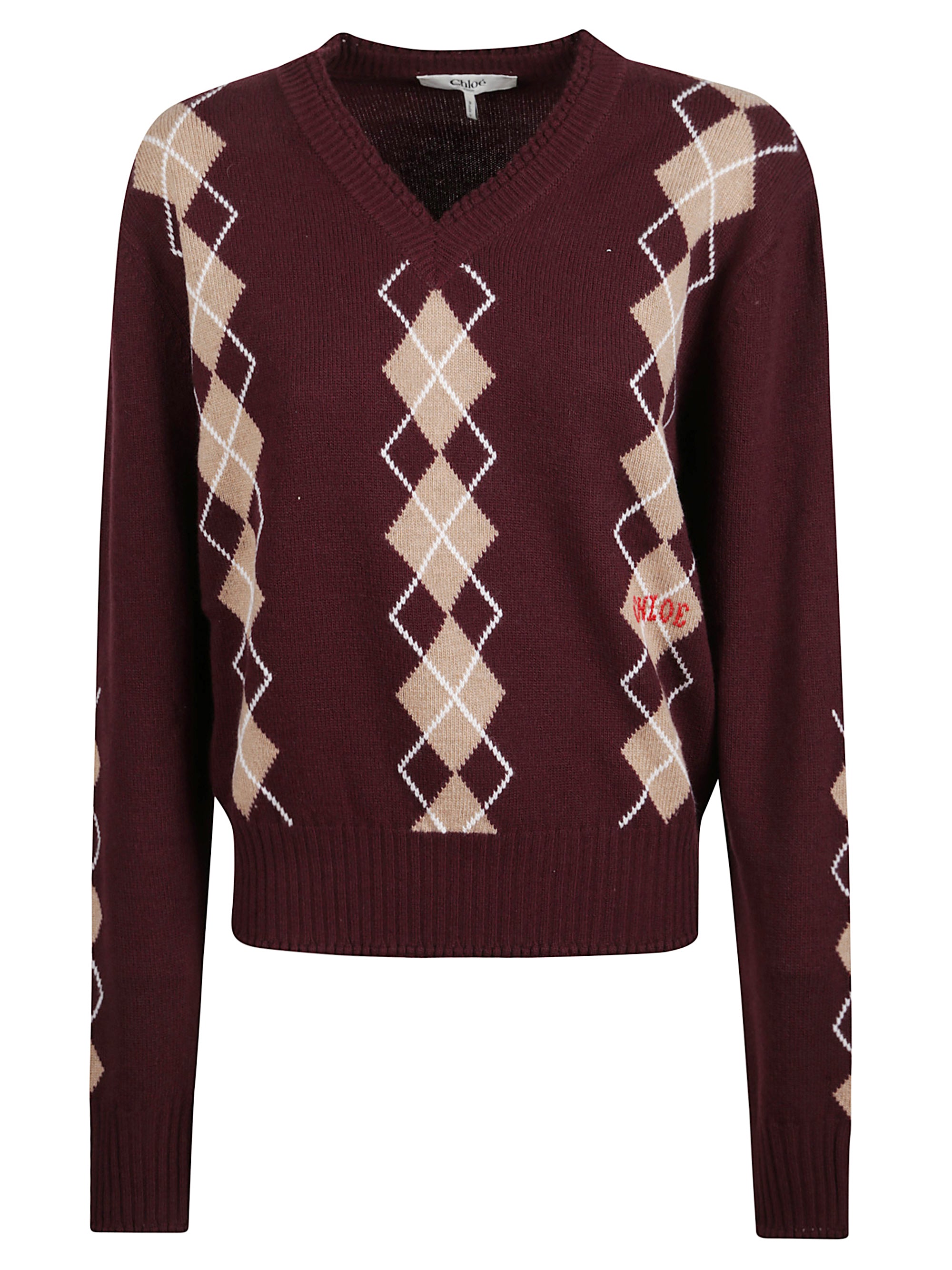 Chloè Sweaters Bordeaux Woolcashmere
