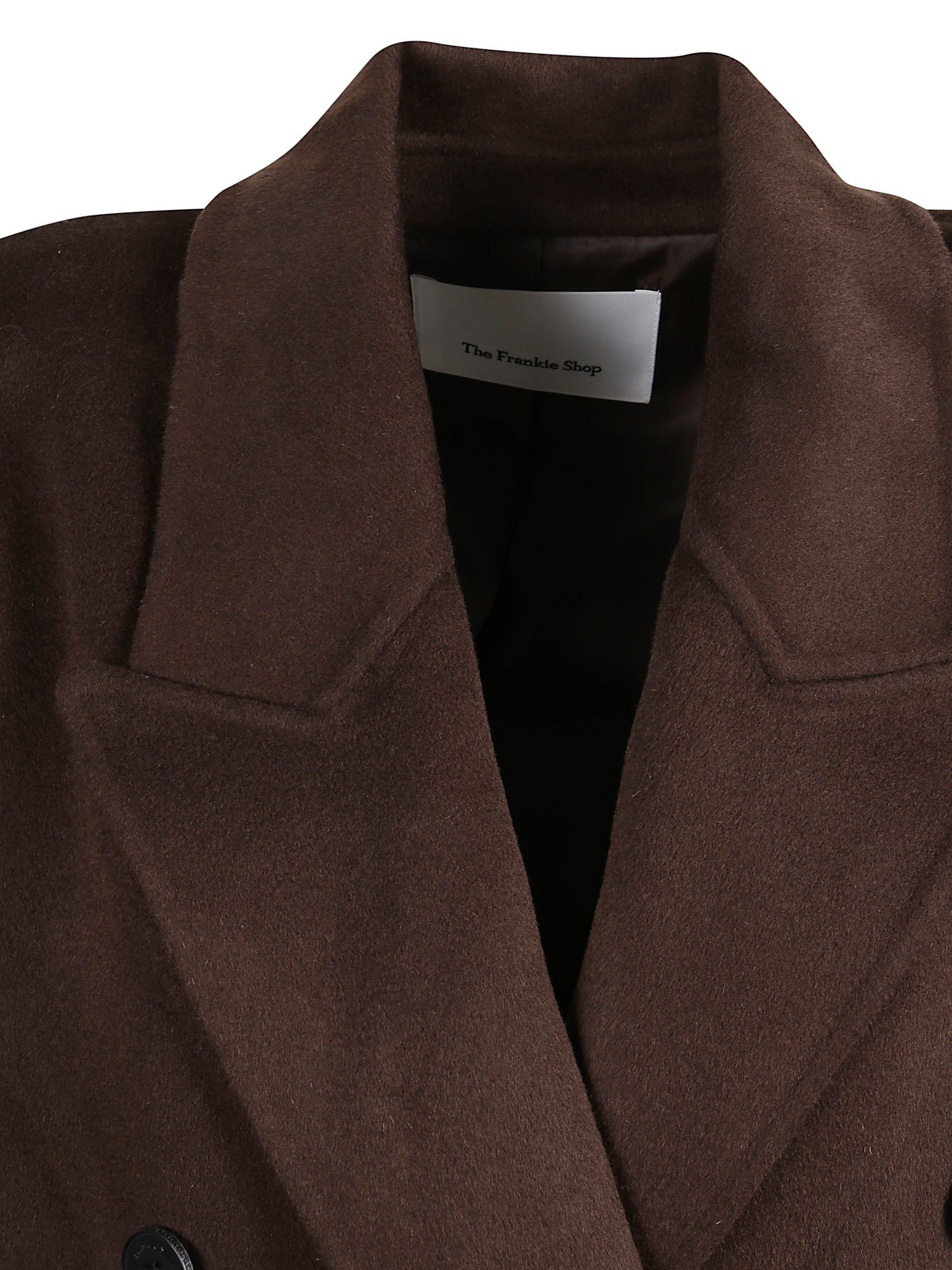 The Frankie Shop Coats Brown Wool Polyamide