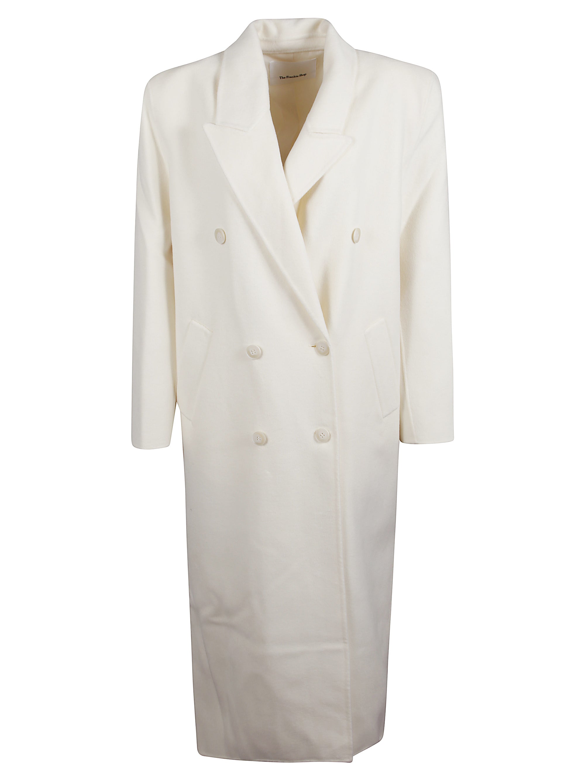 The Frankie Shop Coats Ivory Wool Polyamide