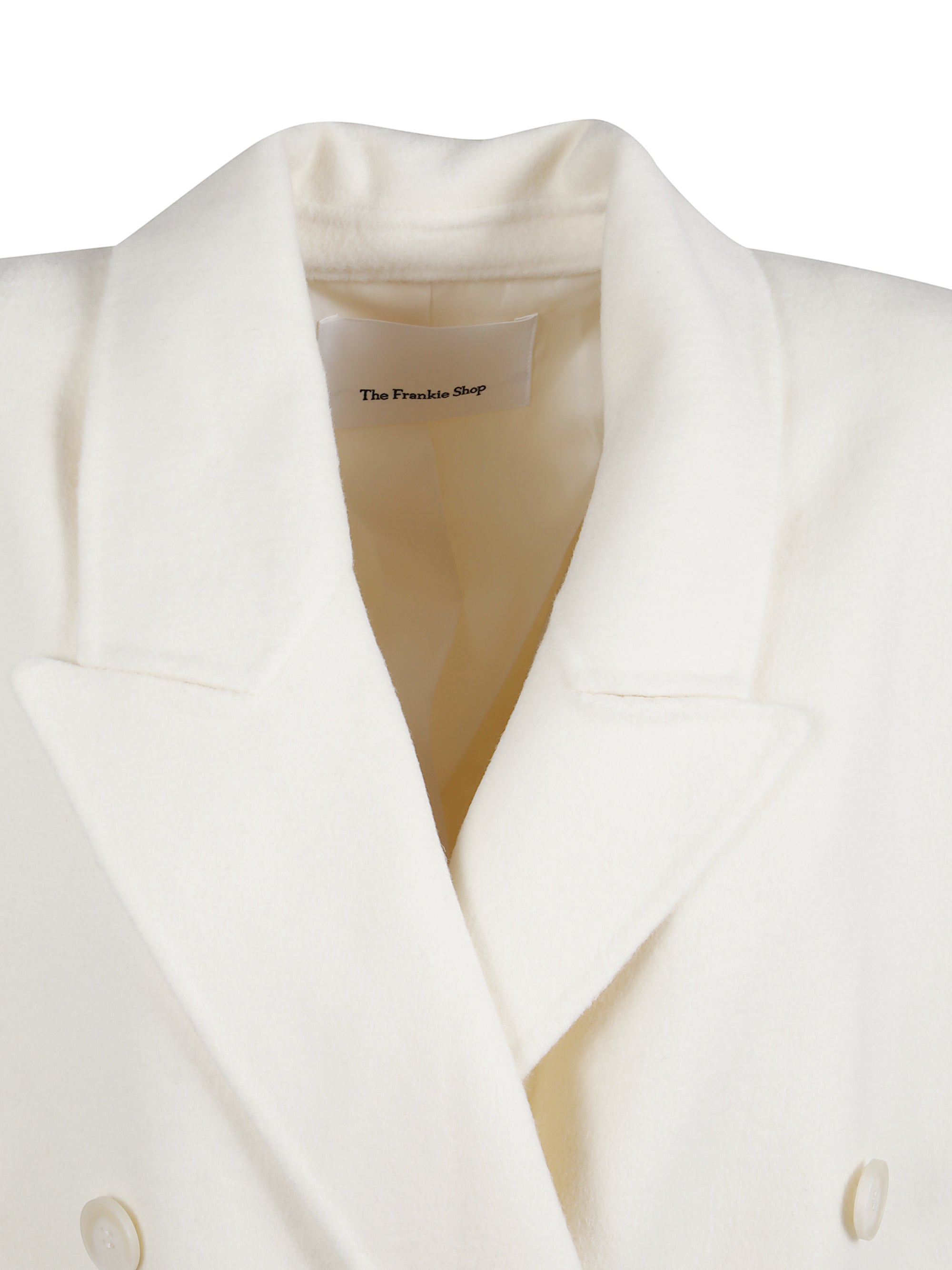 The Frankie Shop Coats Ivory Wool Polyamide