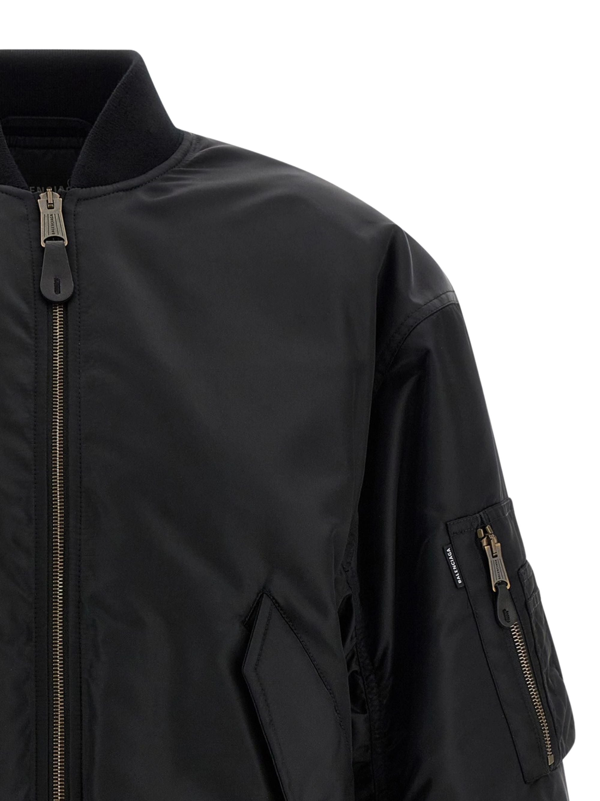 Balenciaga Coats Black Polyamide