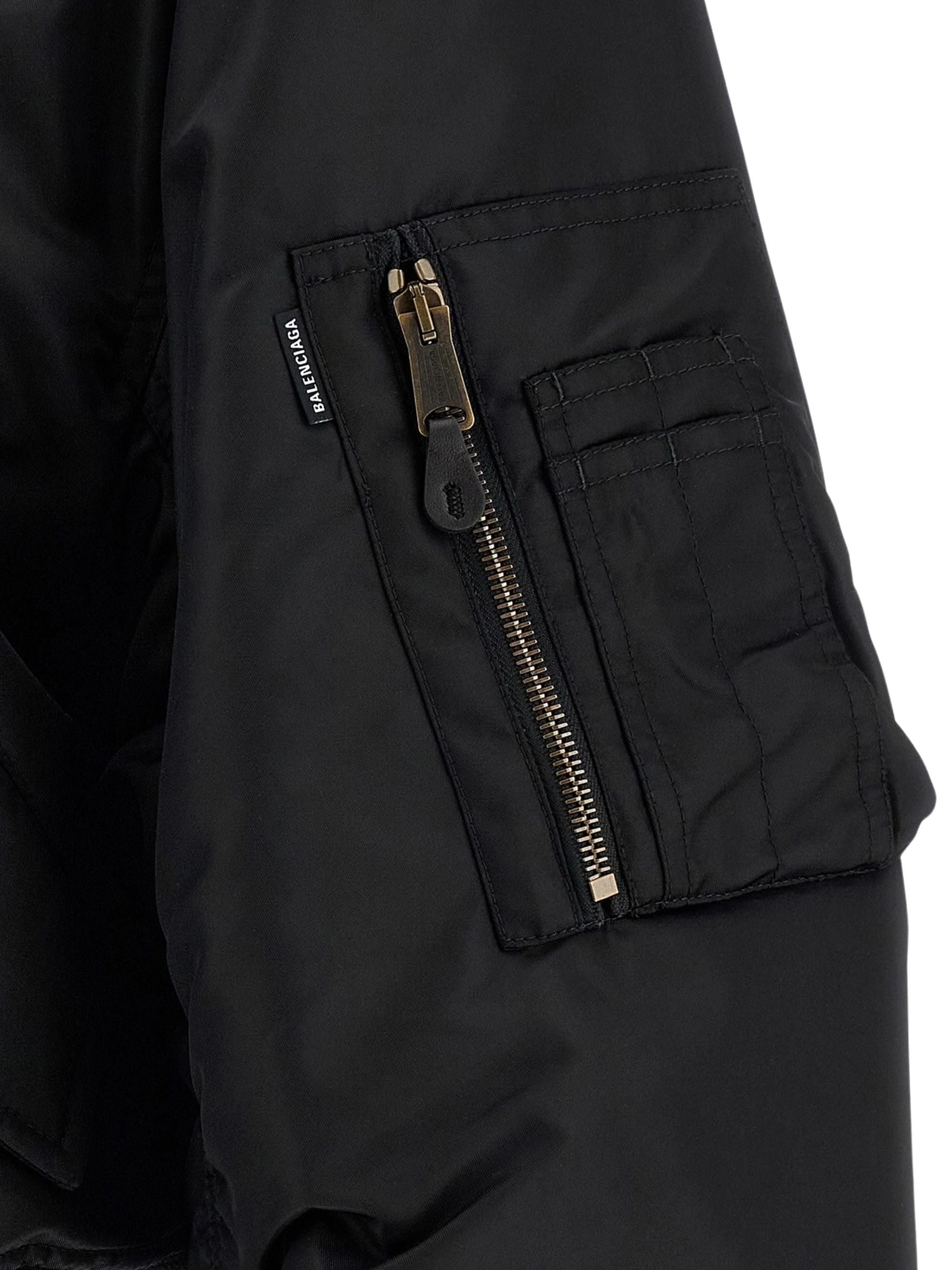 Balenciaga Coats Black Polyamide
