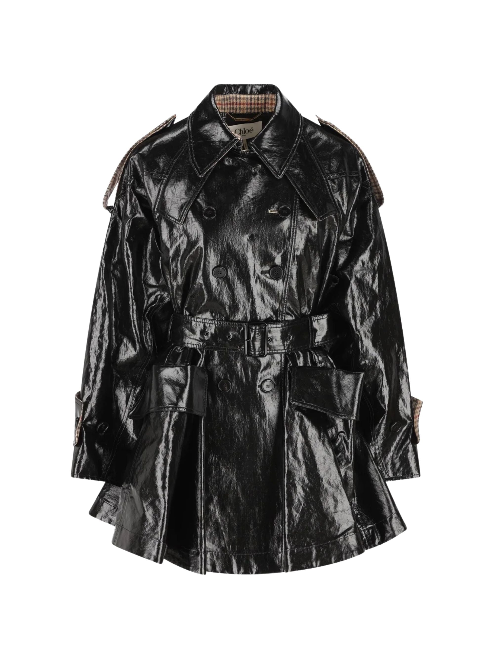 Chloè Coats Black Cotton