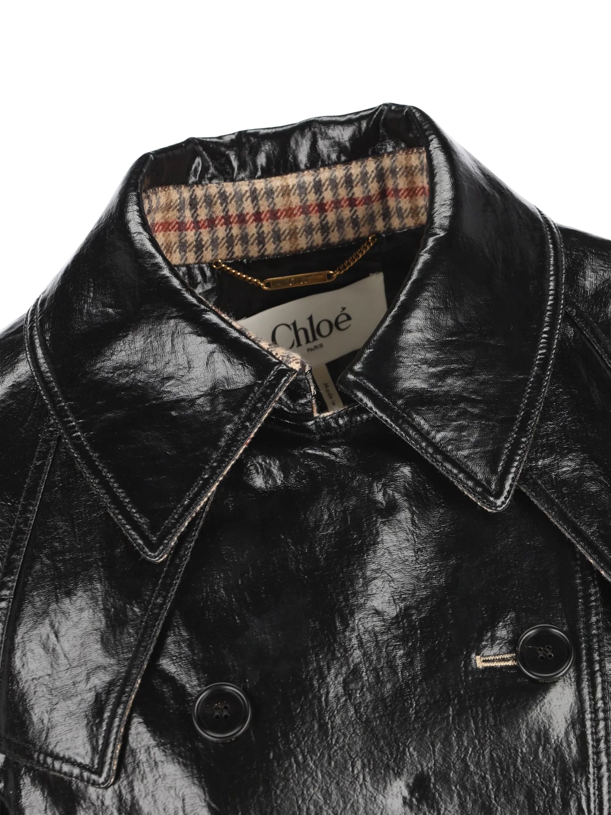 Chloè Coats Black Cotton