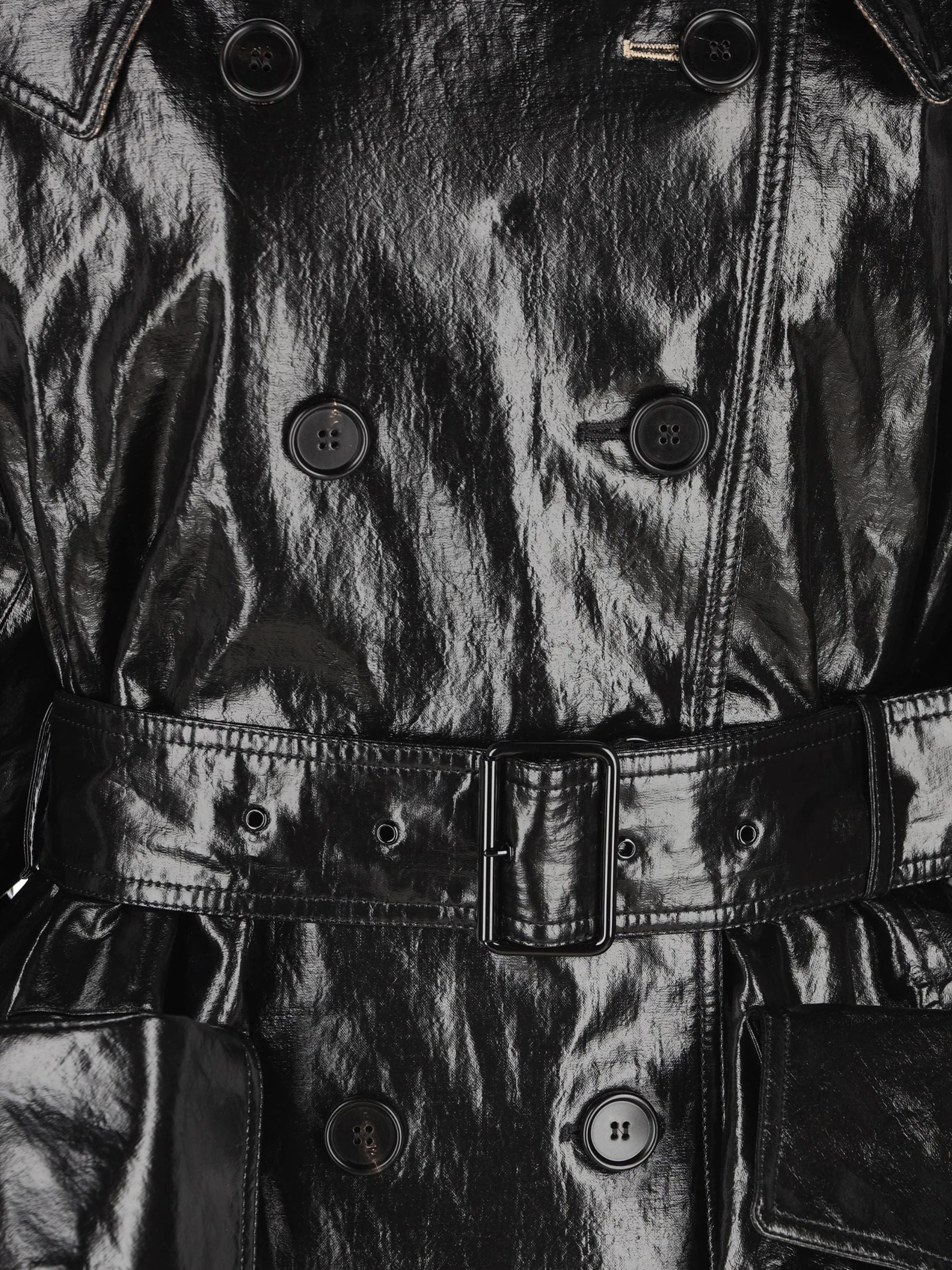 Chloè Coats Black Cotton