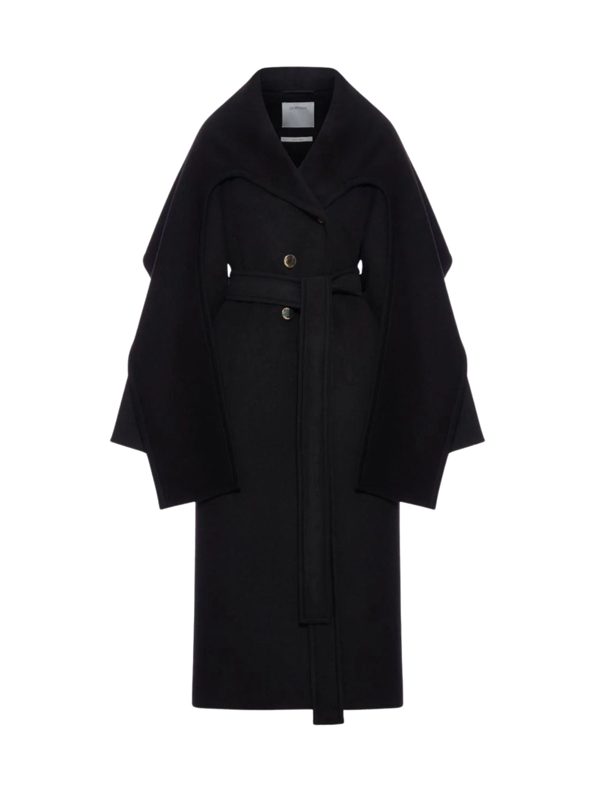 Sportmax Coats Black Virgin Wool