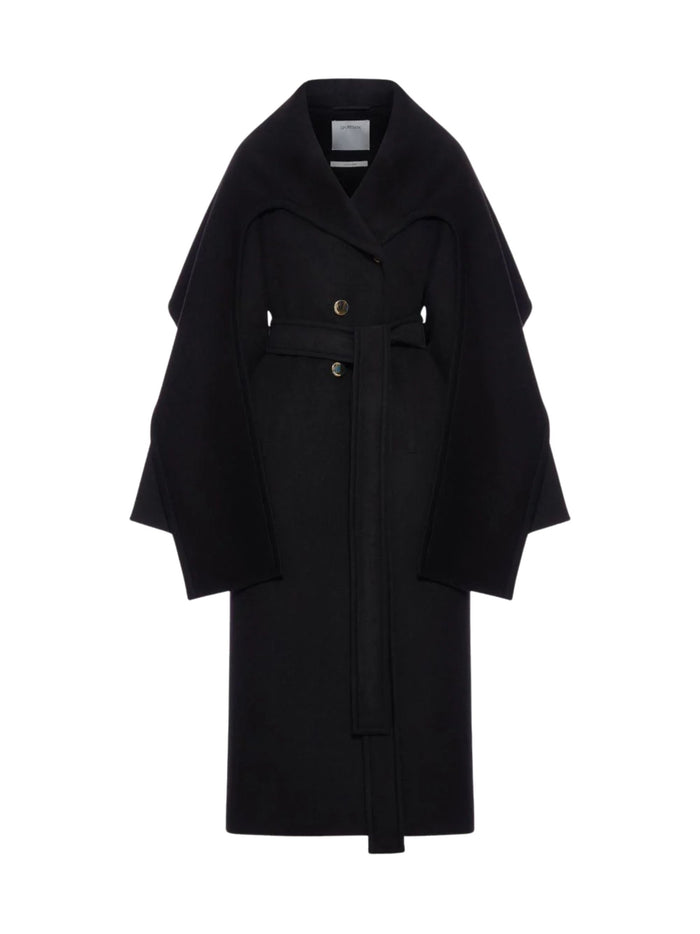 Sportmax Coats Black Virgin Wool