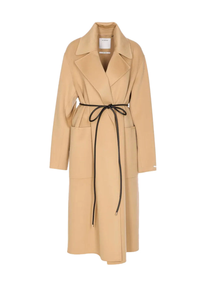 SportMax Coats Brown Virgin Wool