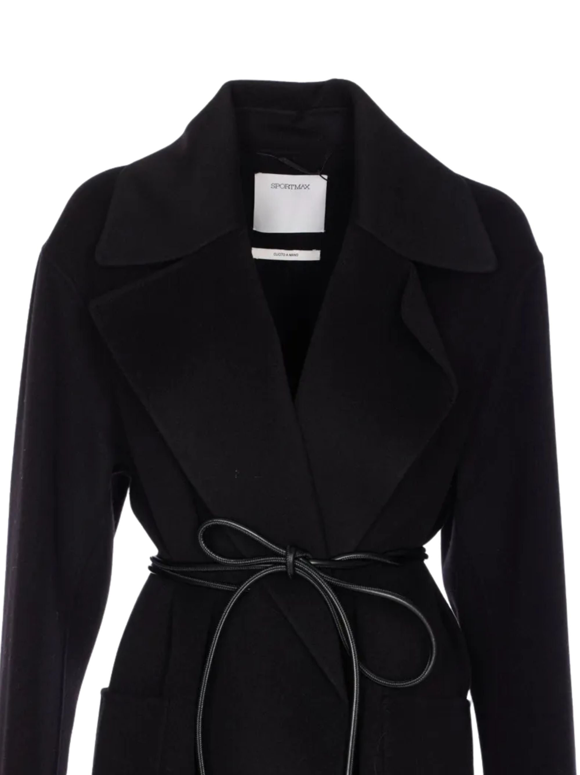 Sportmax Coats Black Virgin Wool