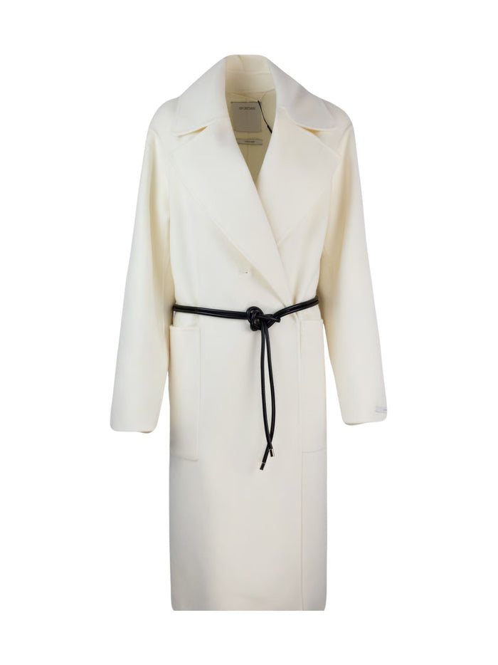 Sportmax Coats White Virgin Wool