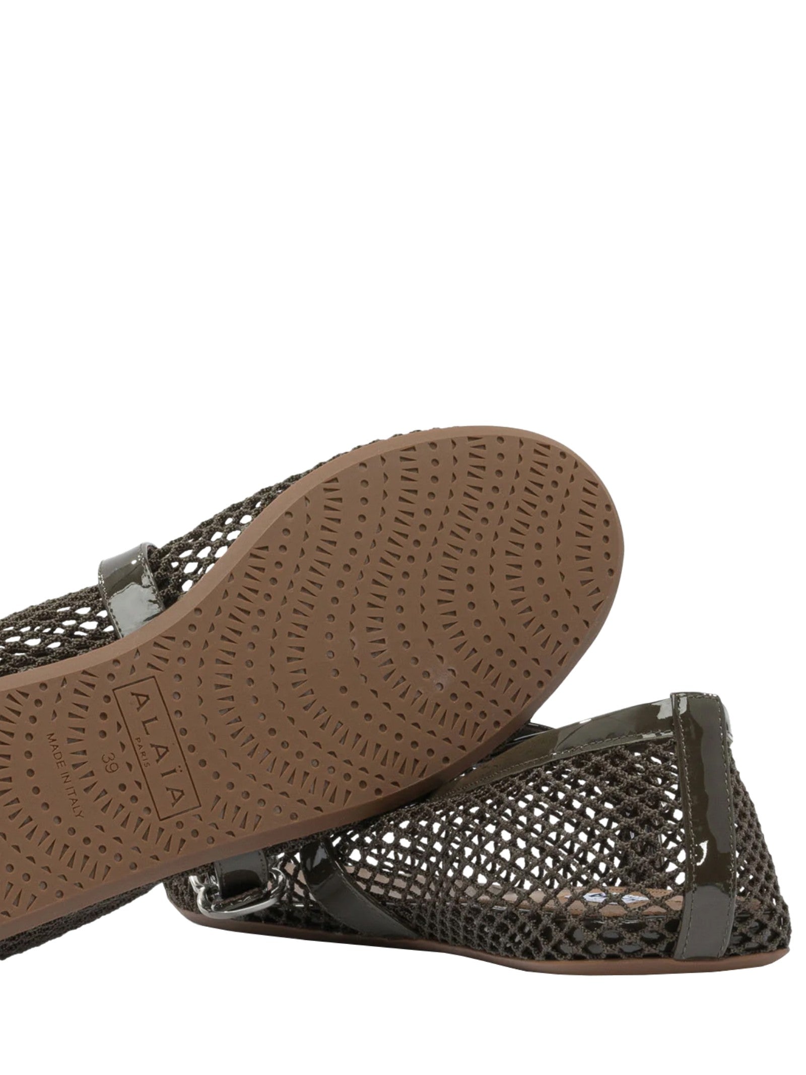 Alaia Flat Shoes Kaki