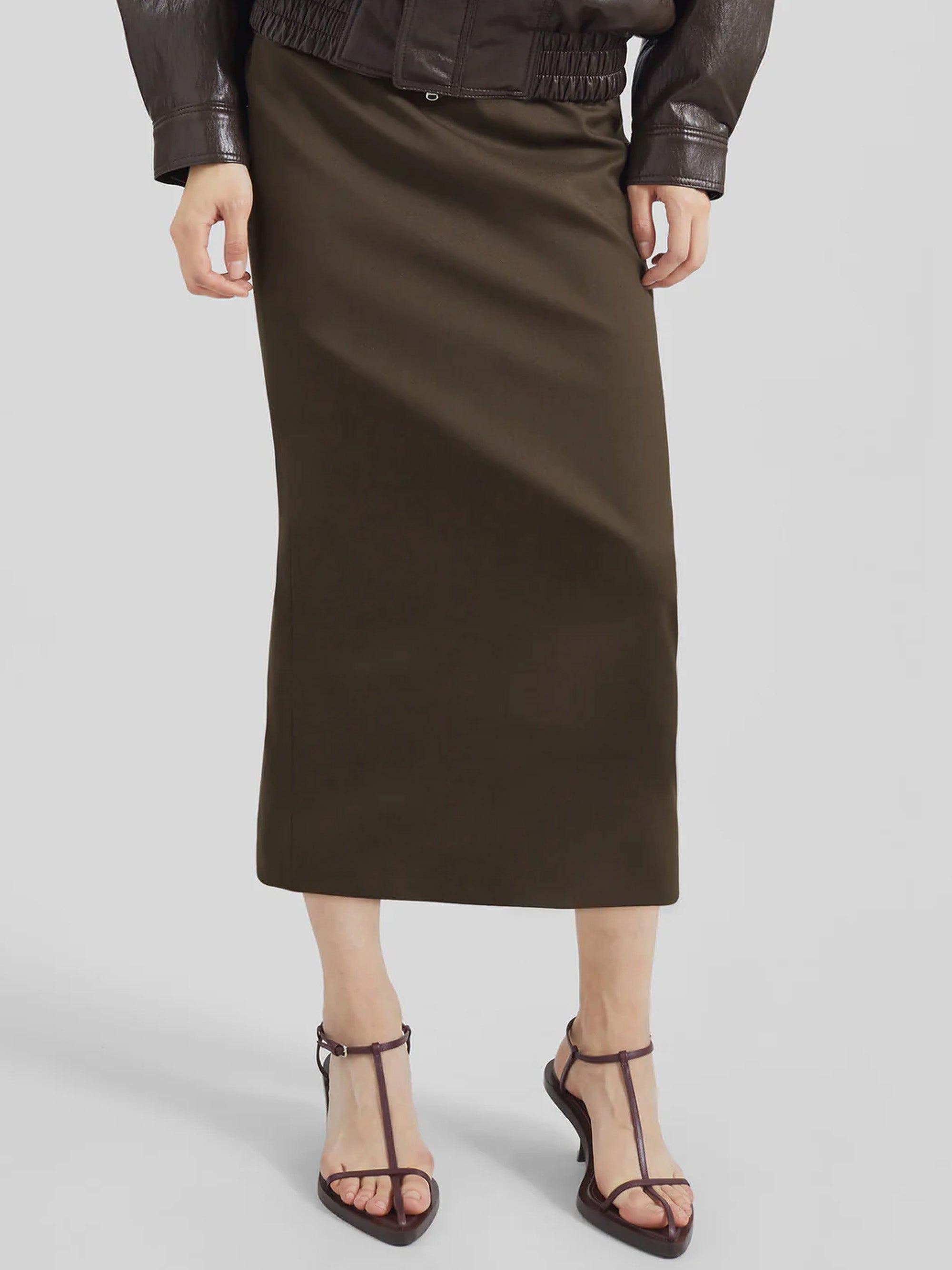The Frankie Shop Skirts Brown Polyester Wool