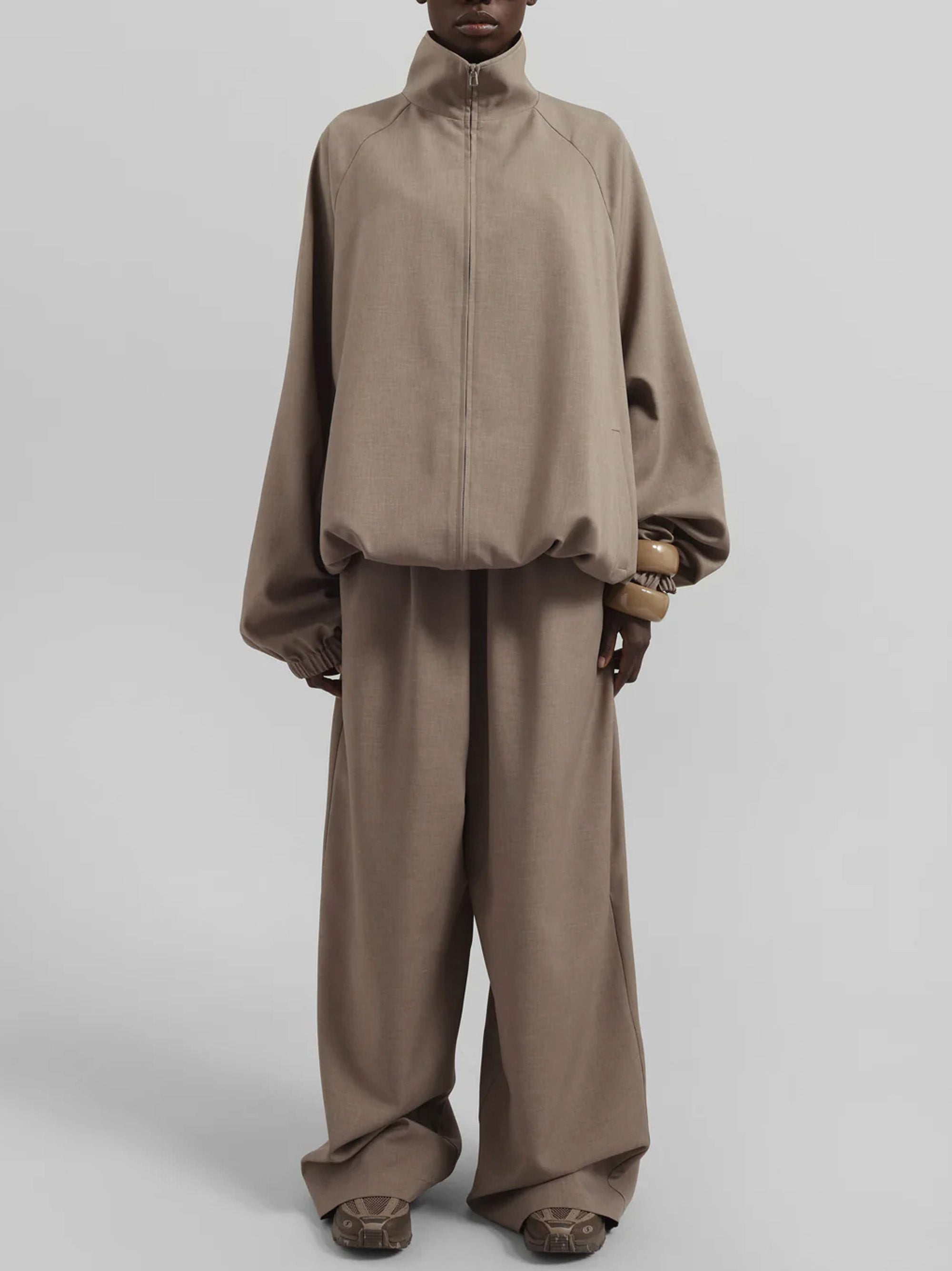 The Frankie Shop Jackets Beige Polyester Wool