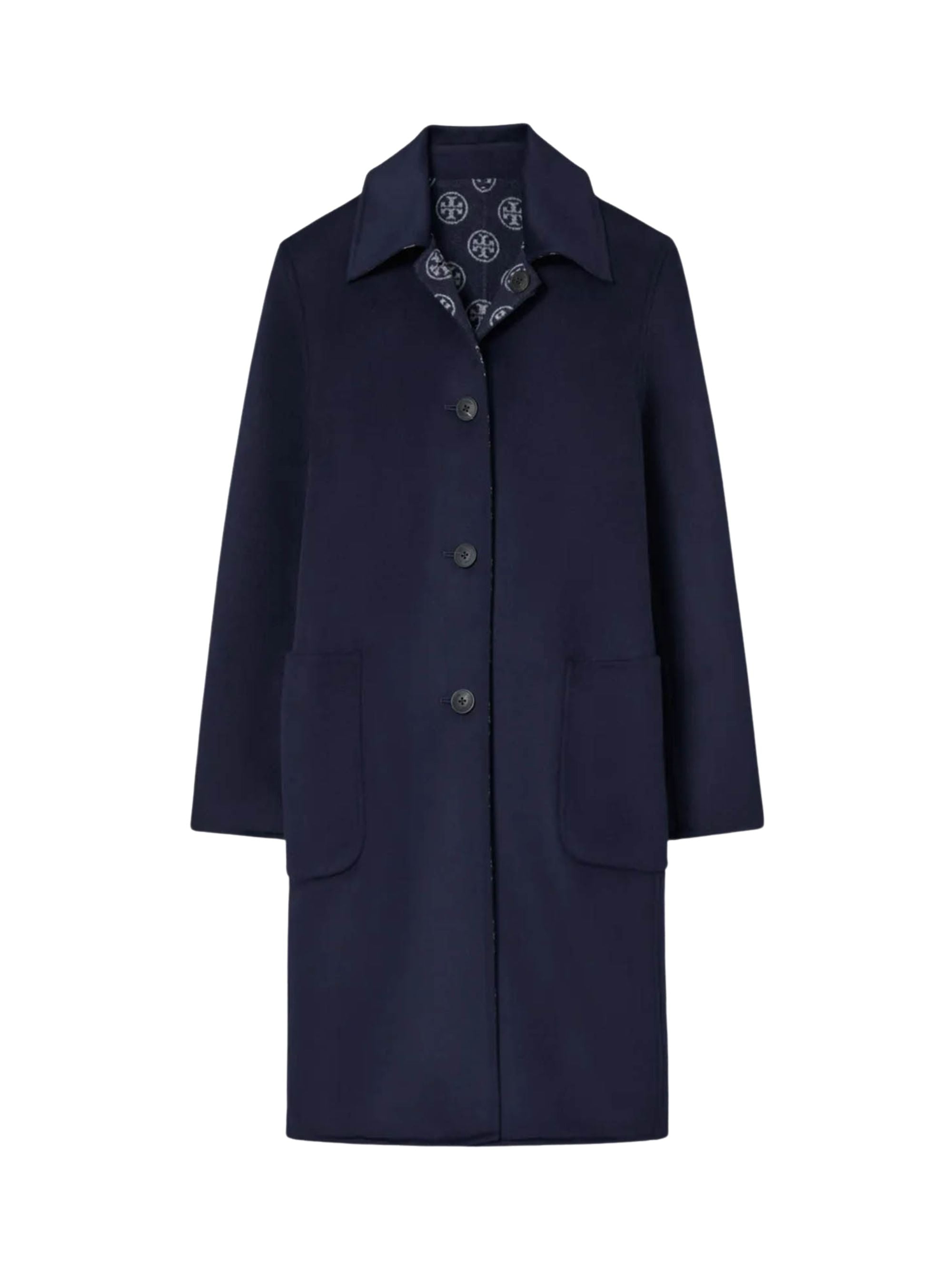 Tory Burch Coats Blue Wool Polyester
