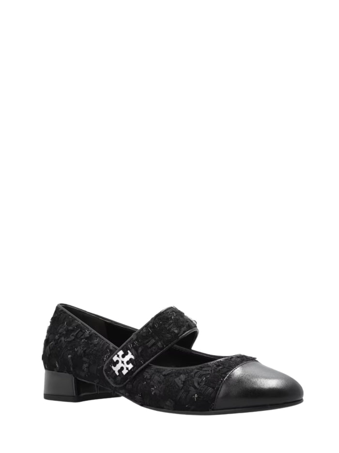 Tory Burch Flat Shoes Black Wool Polyamide Caprine