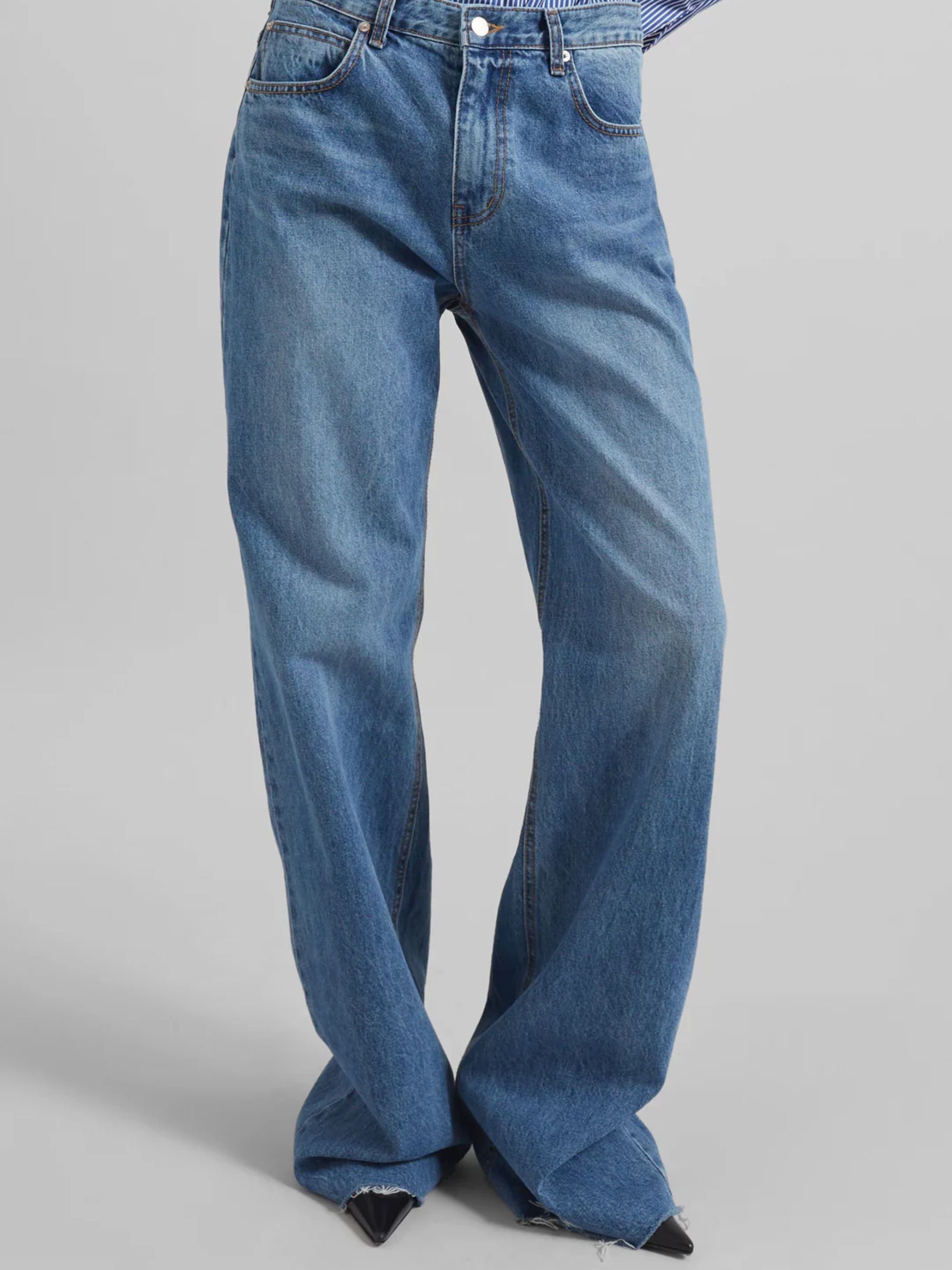 The Frankie Shop Jeans Denim Scuro Cotton