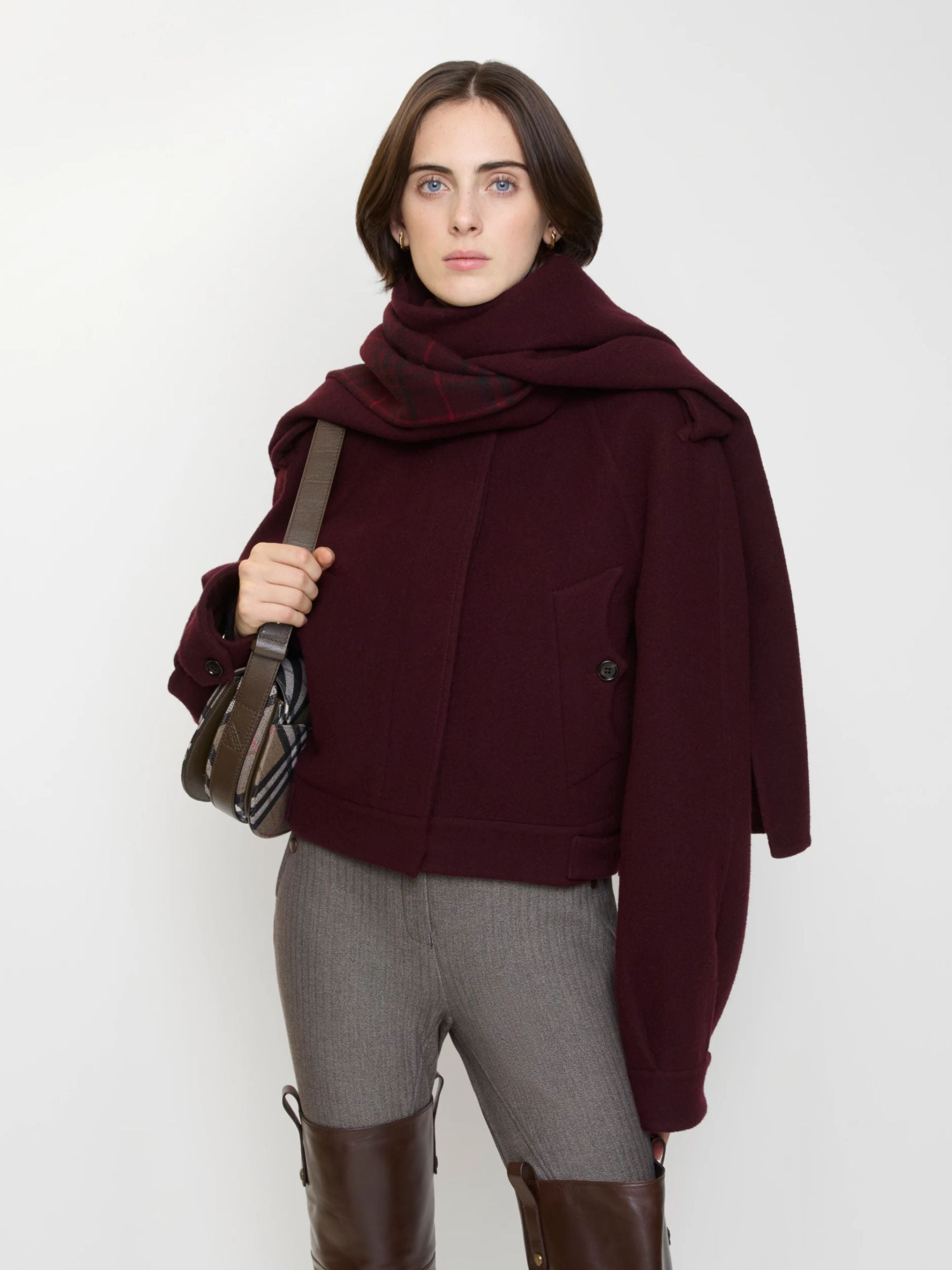 Burberry Coats Red Virgin Wool