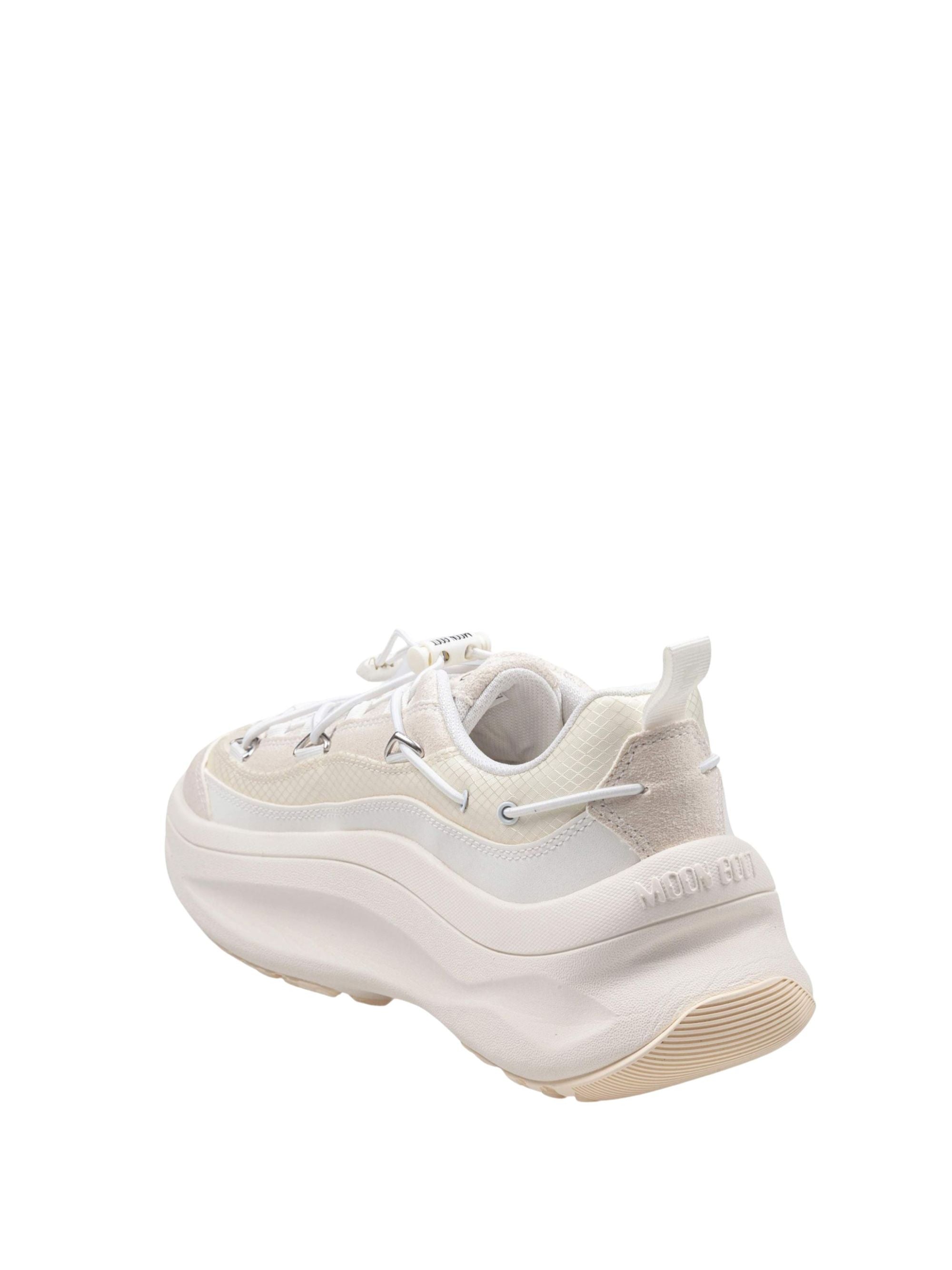 Moon Boot Sneakers White Cow Suede Polyester Pu