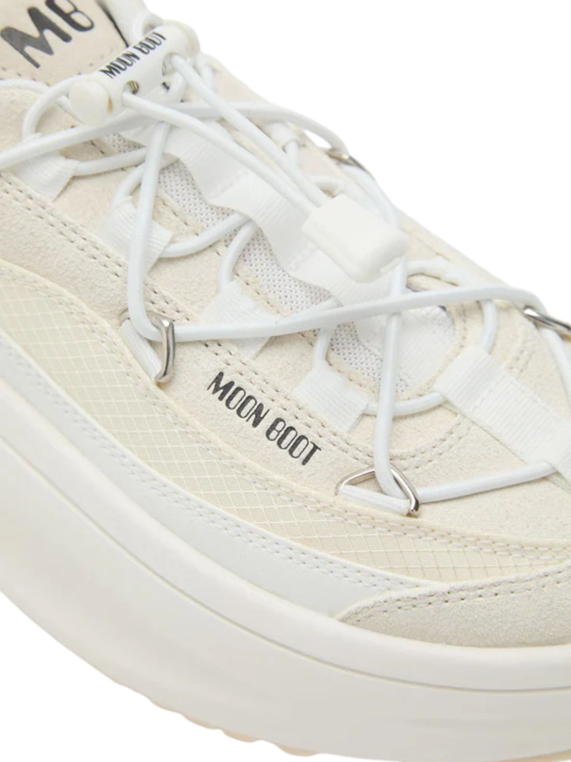 Moon Boot Sneakers White Cow Suede Polyester Pu