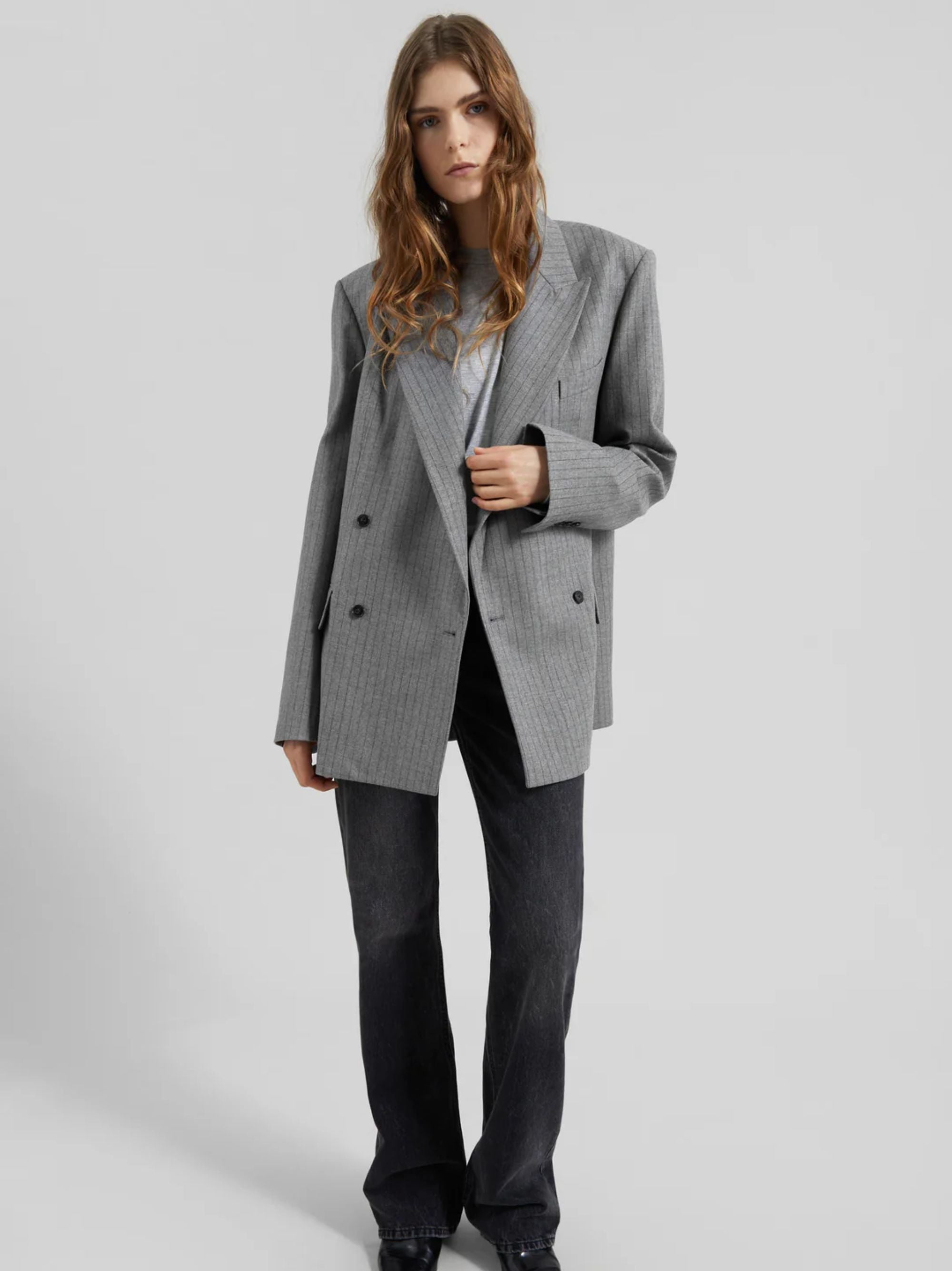 The Frankie Shop Jackets Grey Wool Elastane
