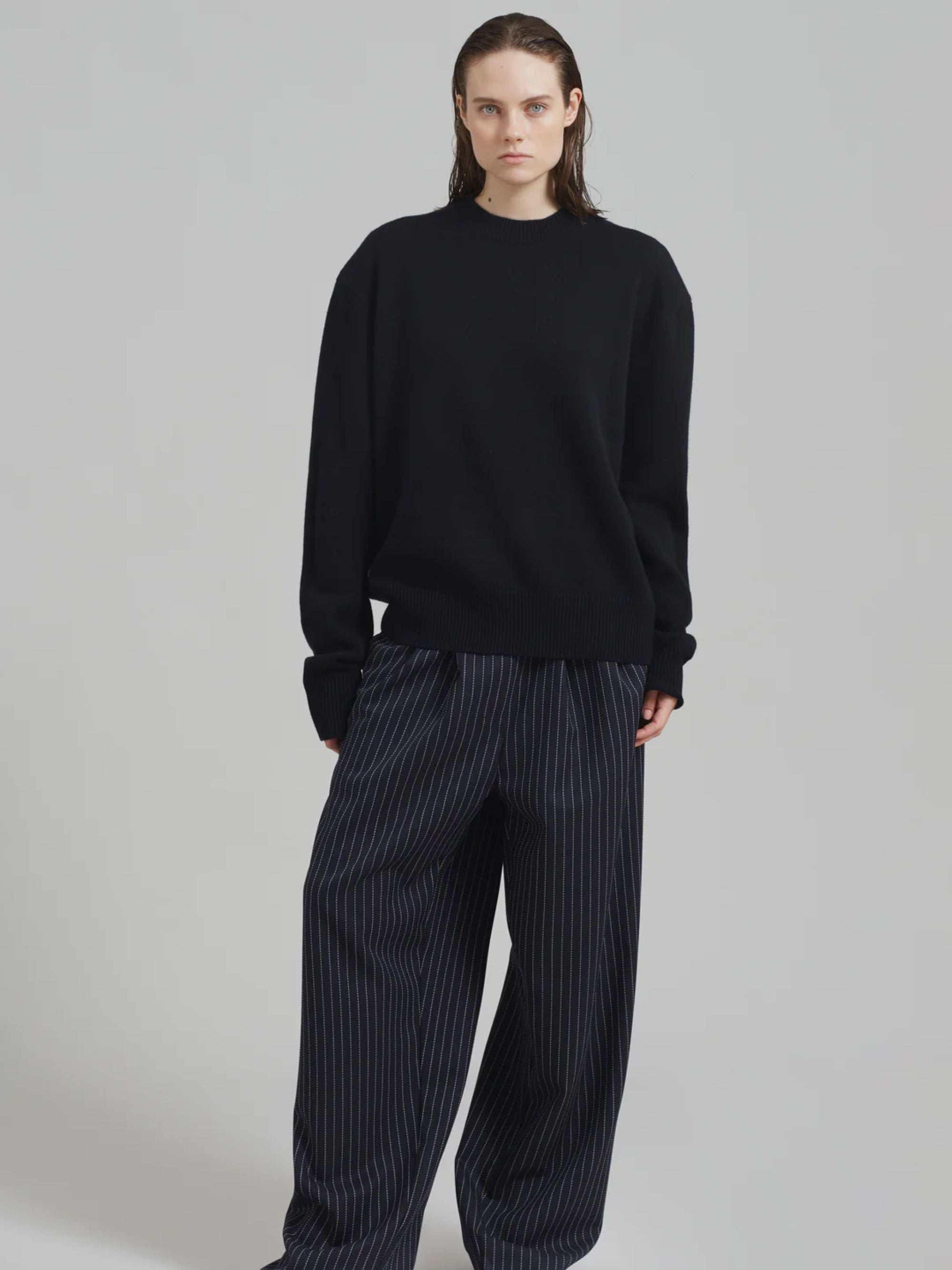 The Frankie Shop Sweaters Black Merino Wool Cashmere