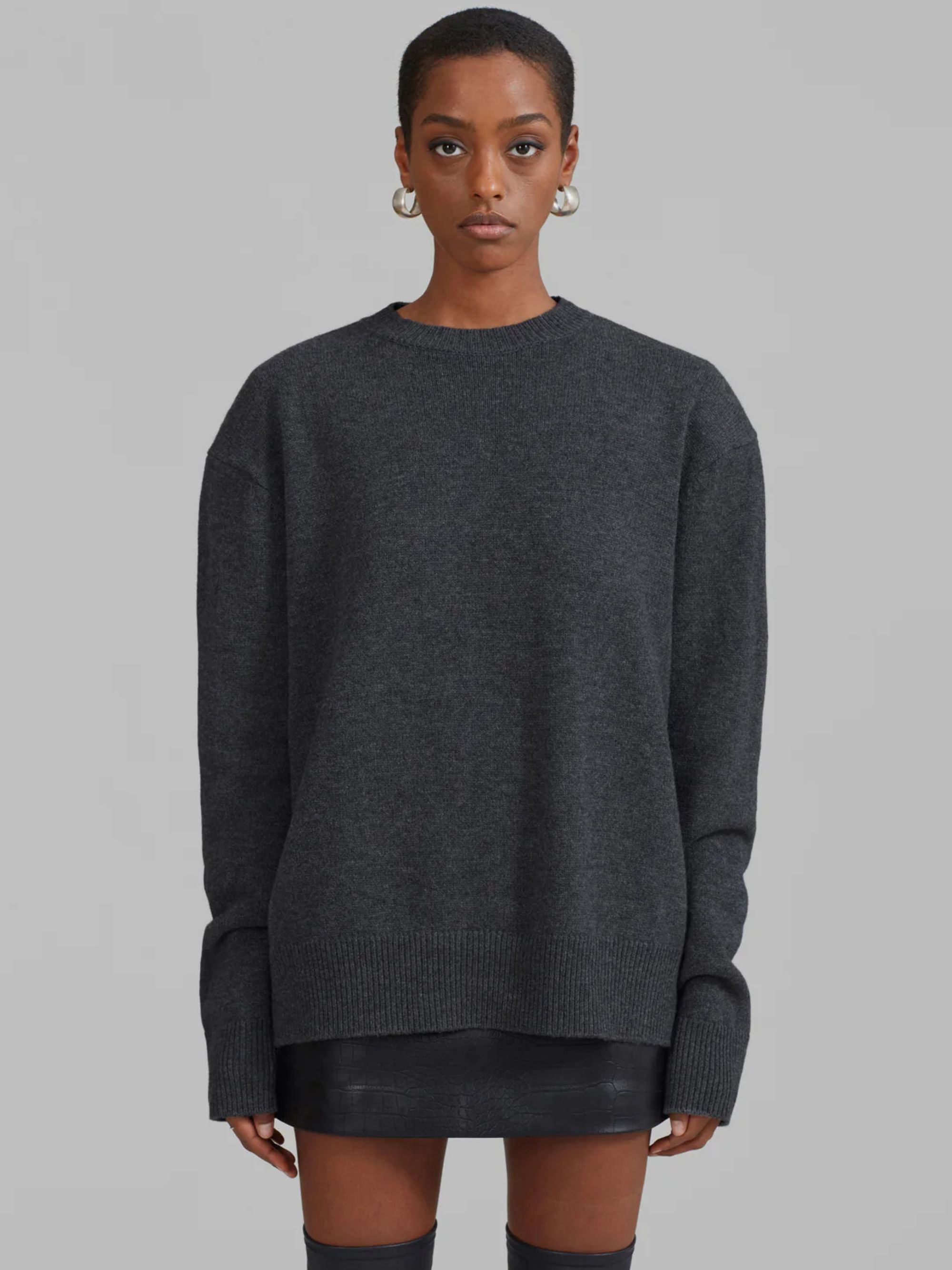 The Frankie Shop Sweaters Grey Merino Wool Cashmere