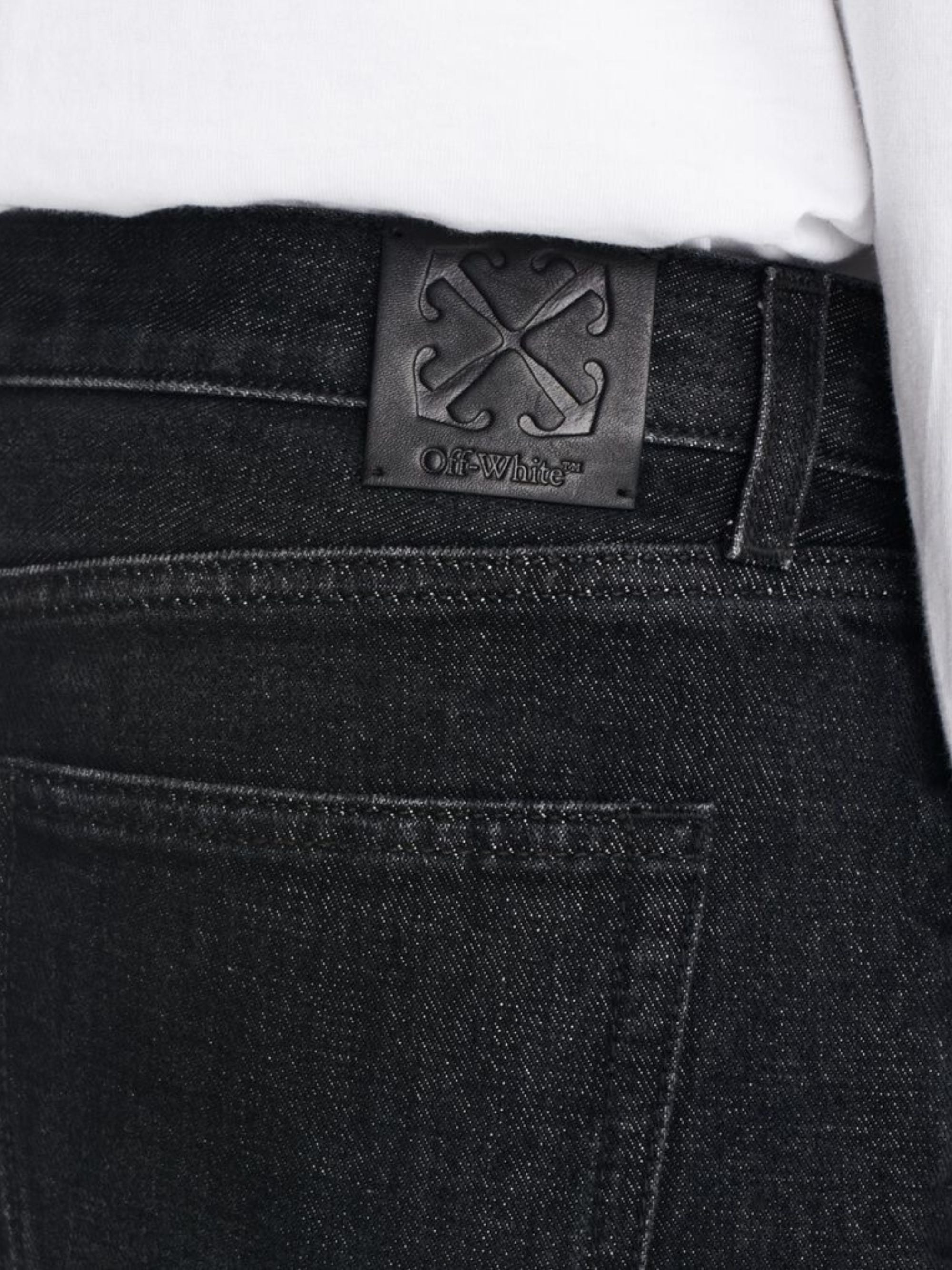 Off White Jeans Black Cotton