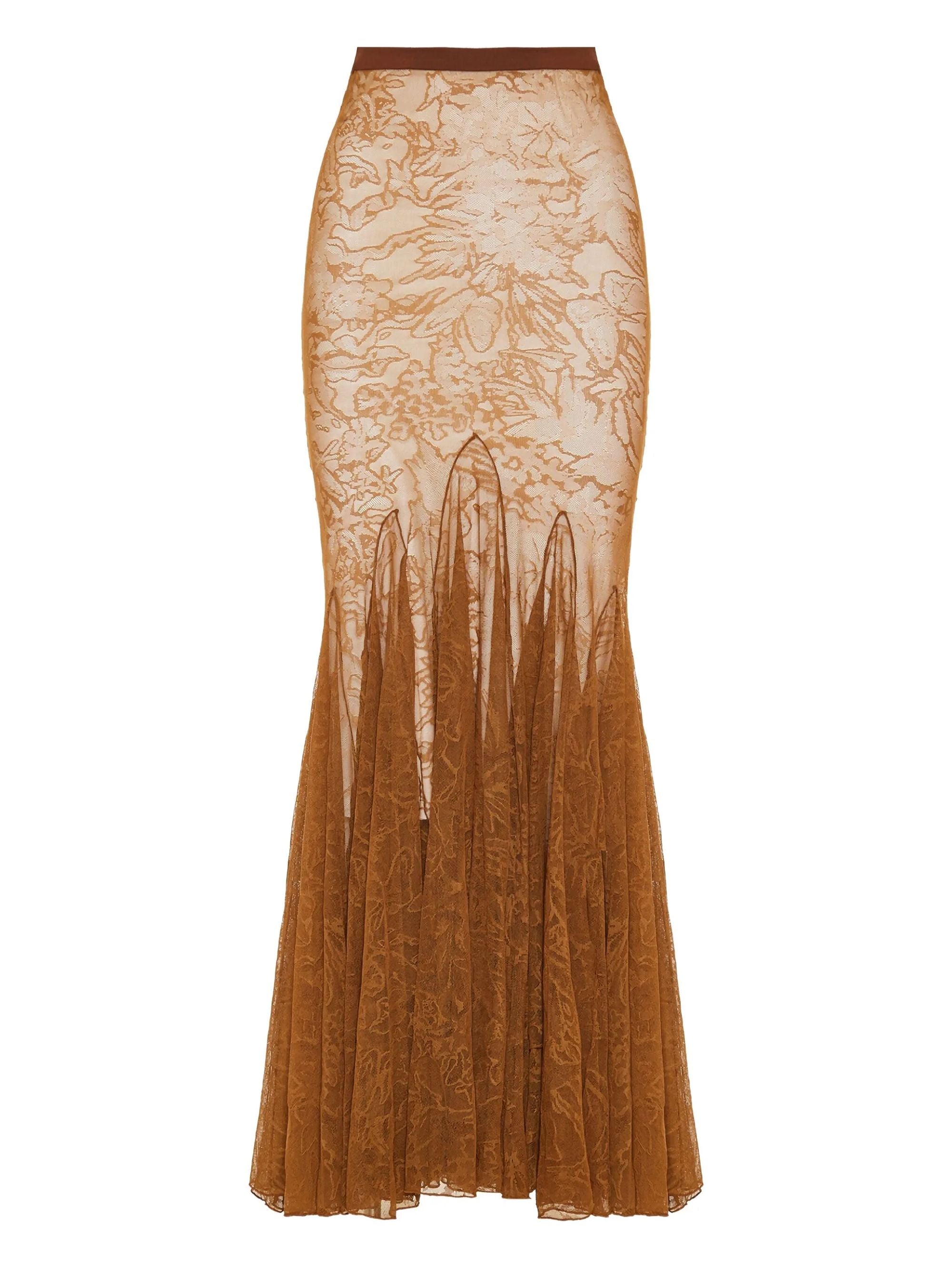 David Koma Skirts Brown Nylon Elastane
