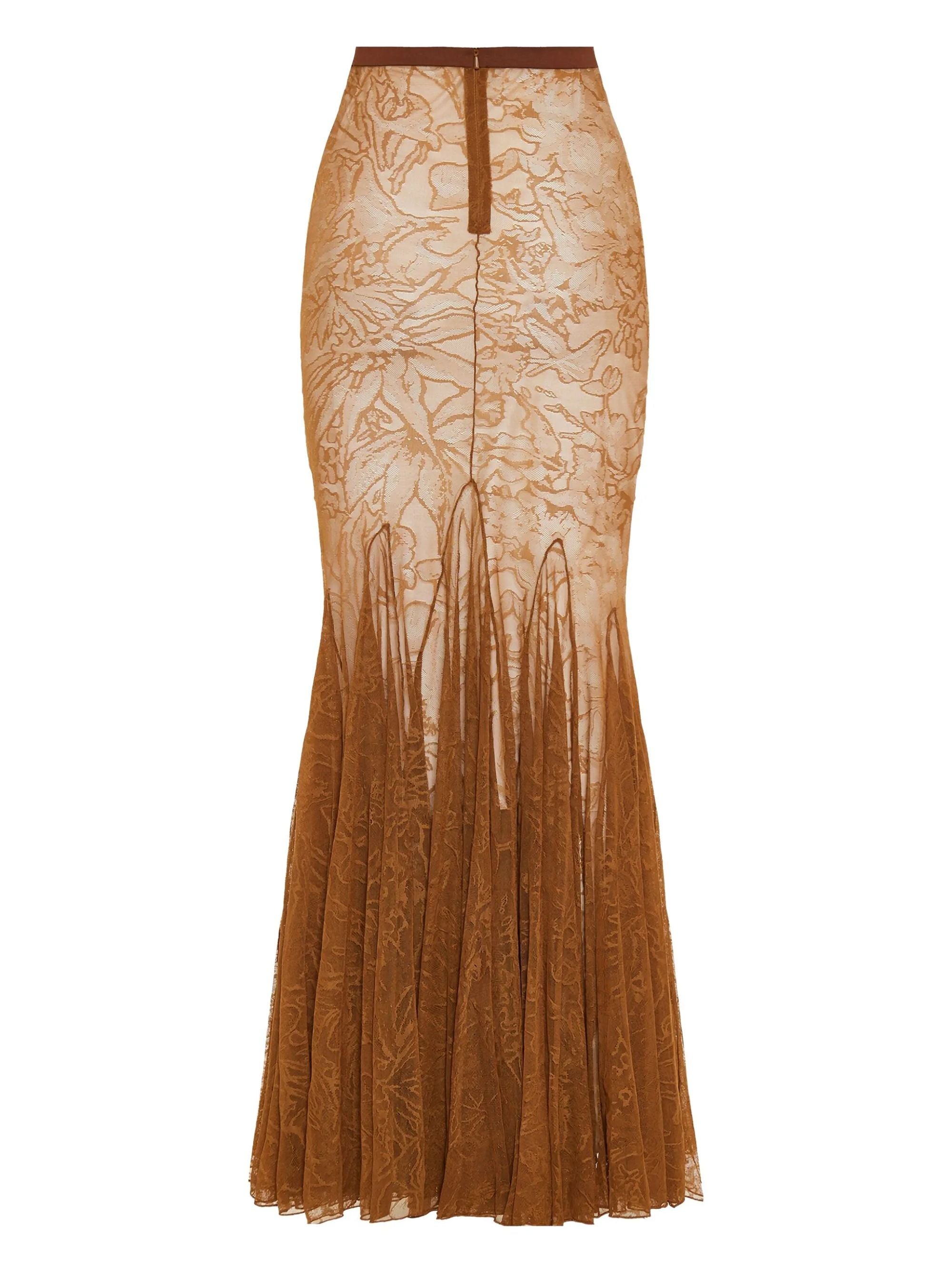 David Koma Skirts Brown Nylon Elastane