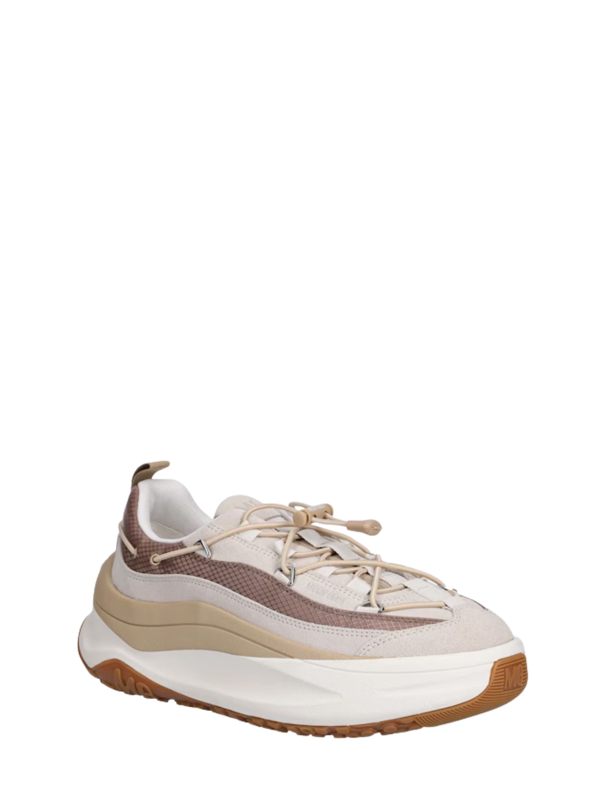 Moon Boot Sneakers Beige Cow Suede Polyester