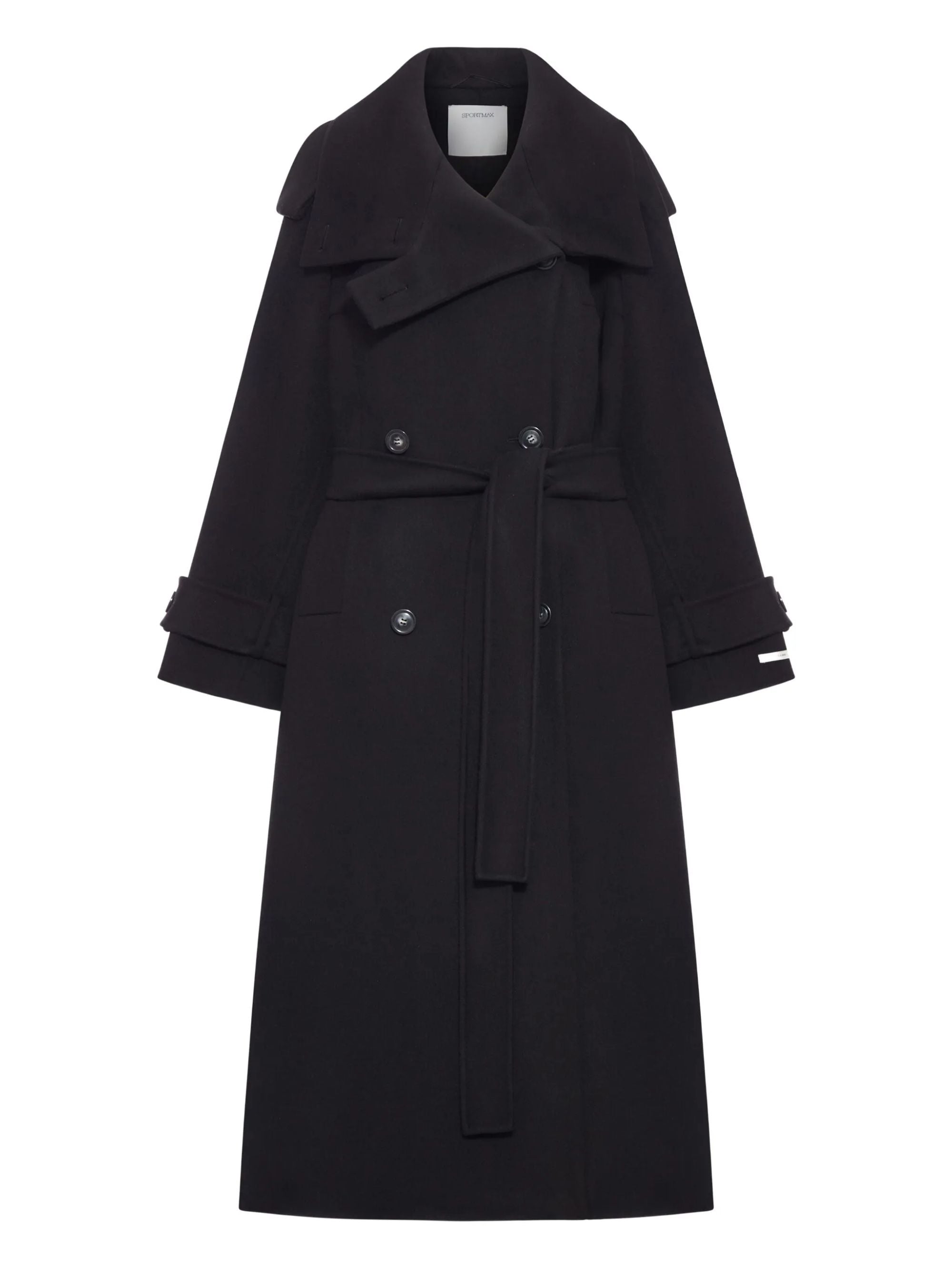 Sportmax Coats Black Virgin Wool
