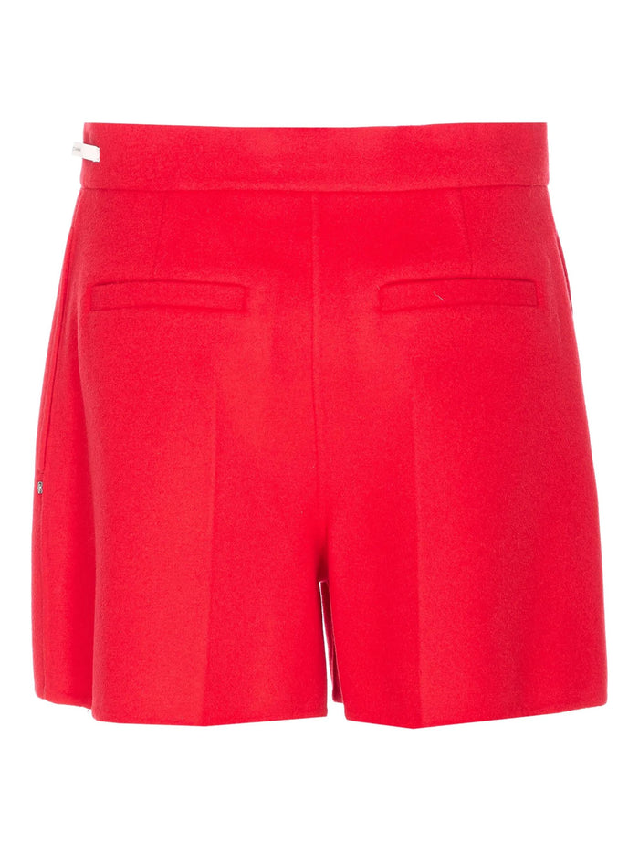 SportMax Shorts Red Virgin Wool