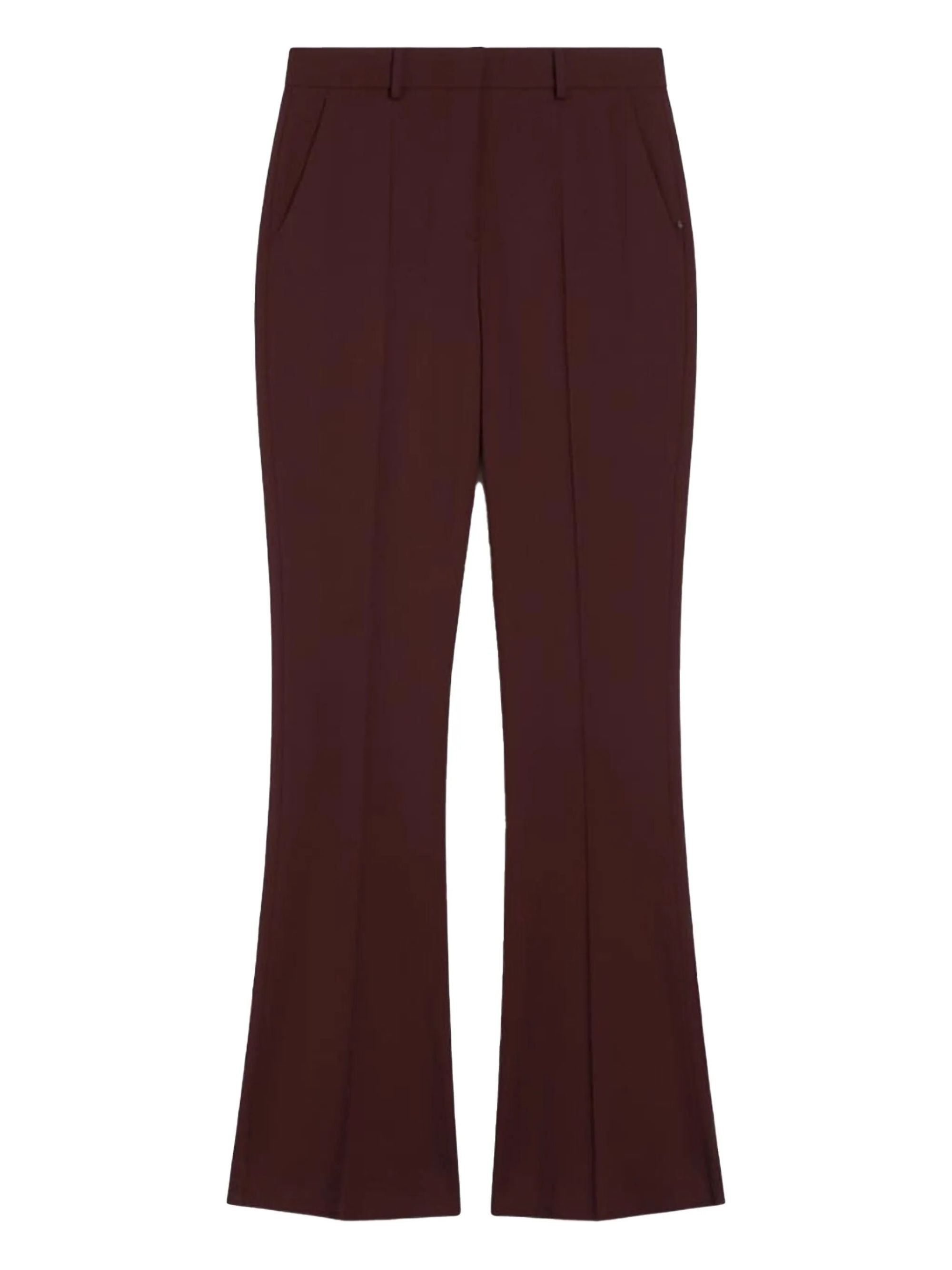 Sportmax Trousers Bordeaux Virgin Wool Elastane