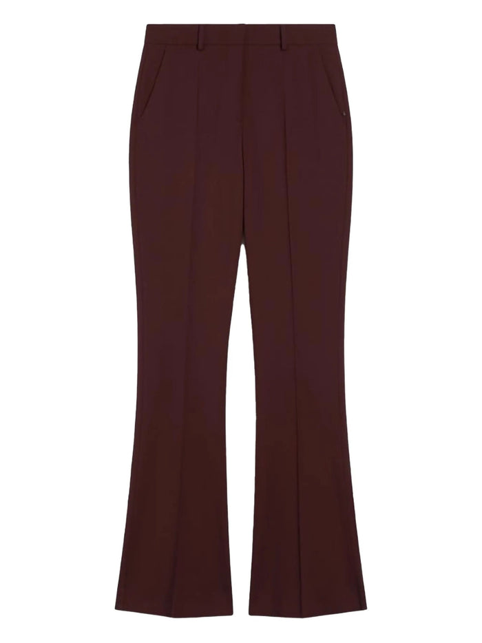 Sportmax Trousers Bordeaux Virgin Wool Elastane