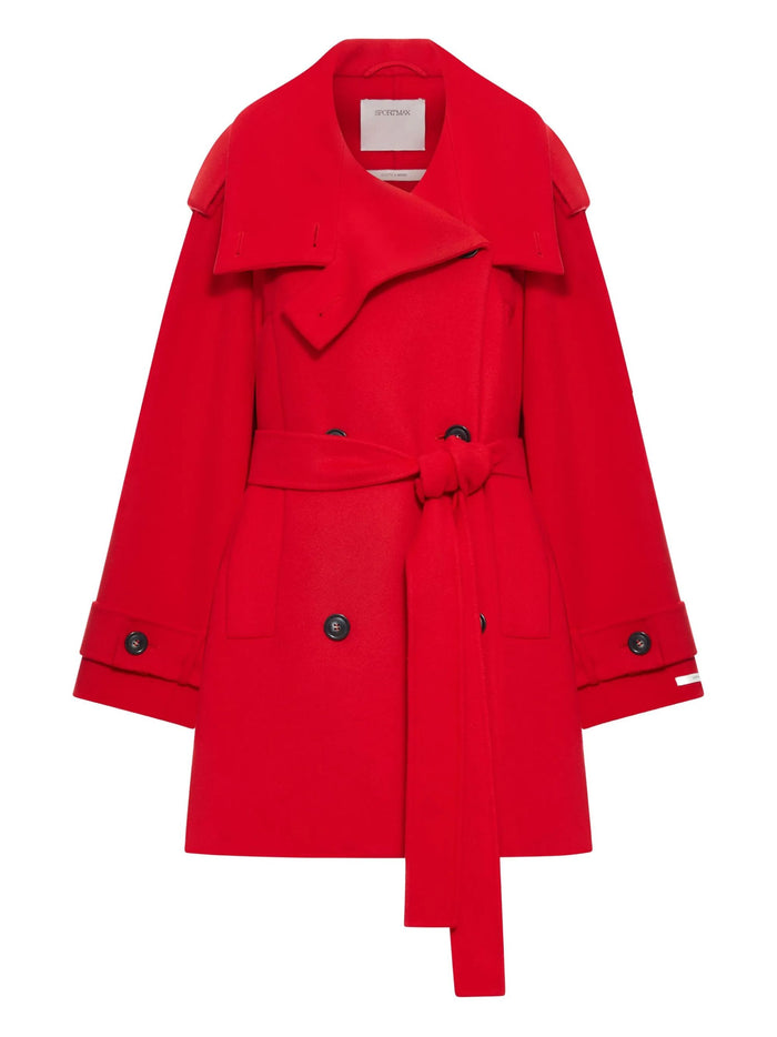 Sportmax Coats Red Virgin Wool