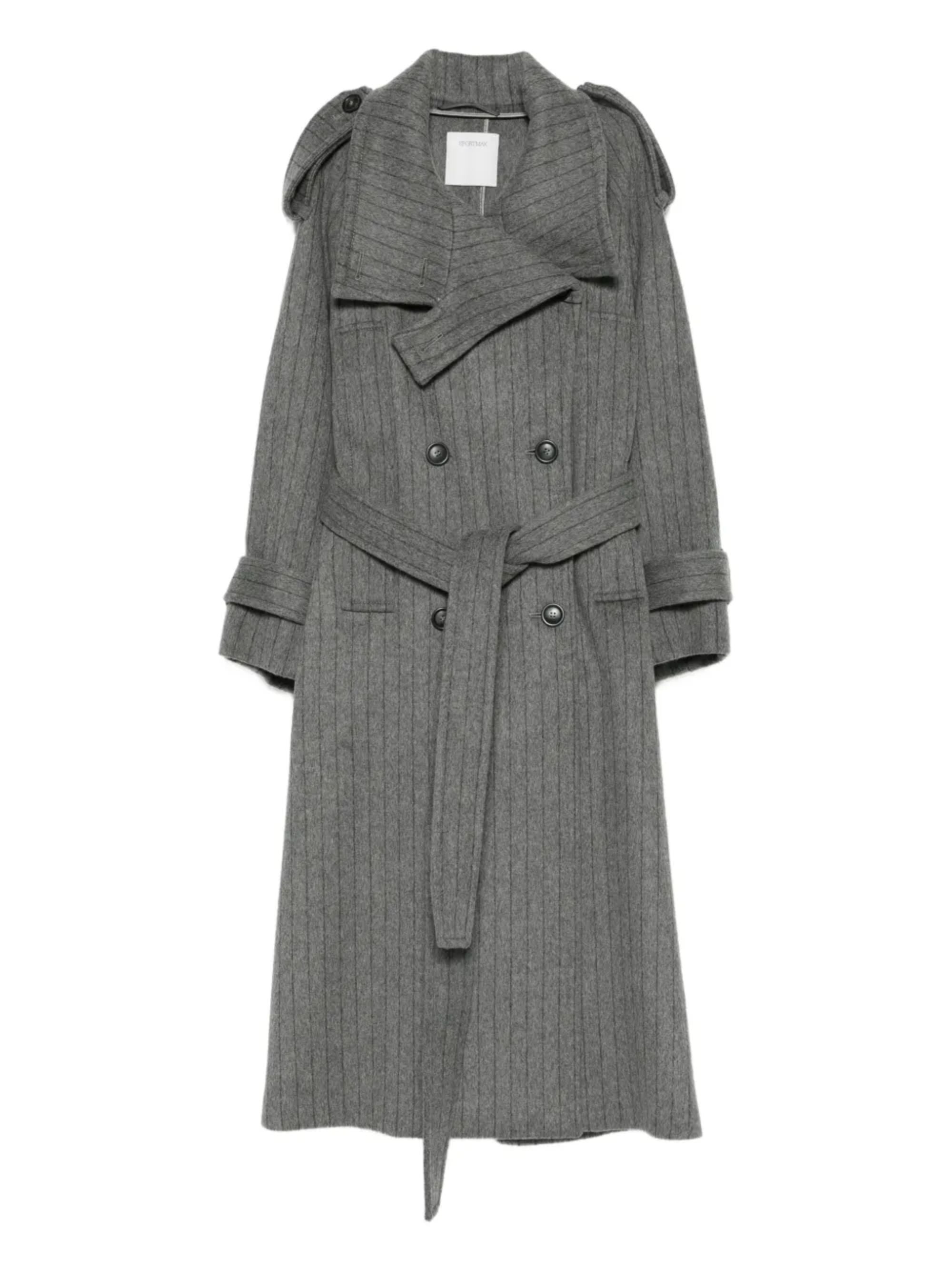 Sportmax Coats Grey Virgin Wool