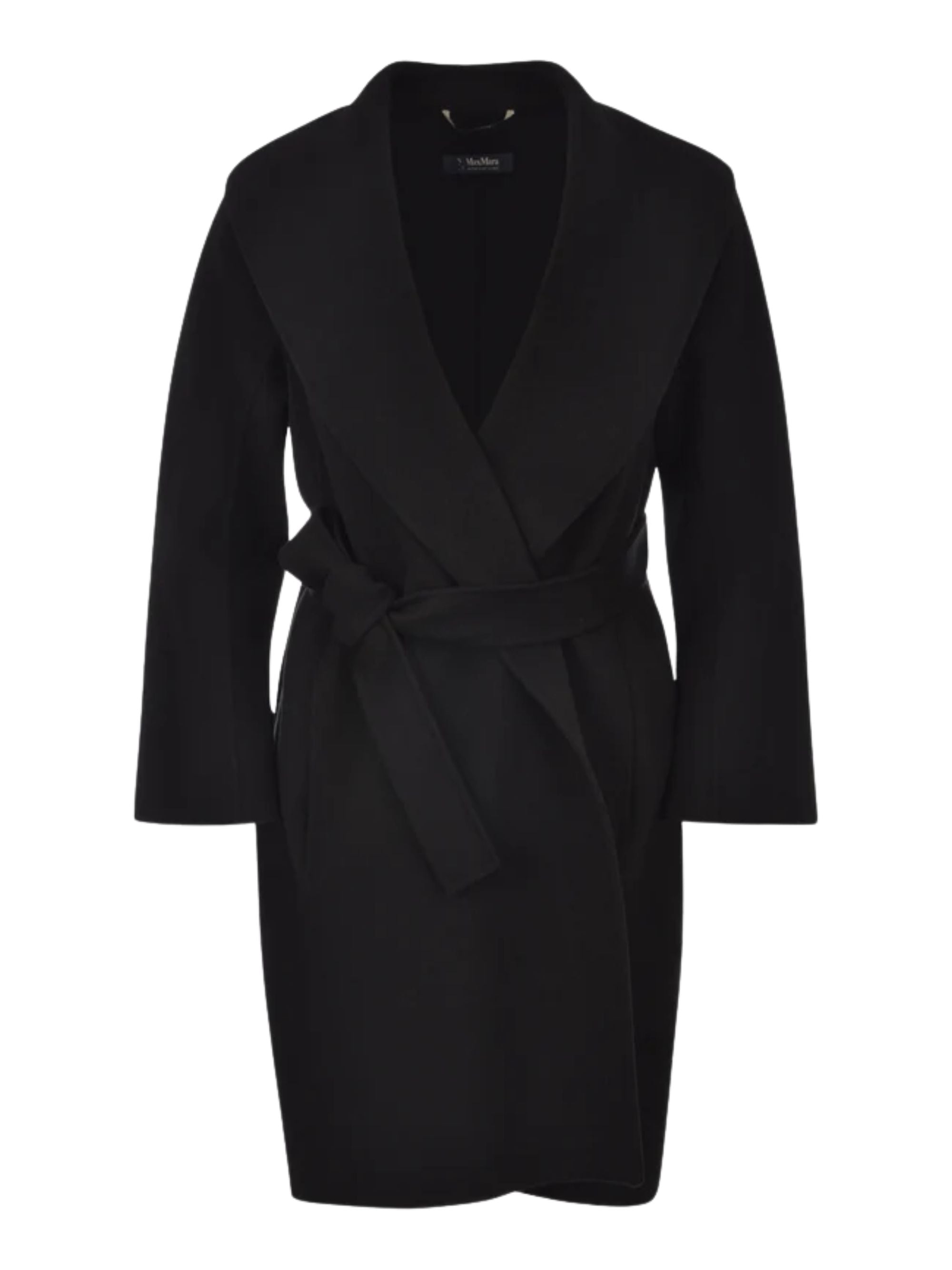 S Max Mara Coats Black Virgin Wool