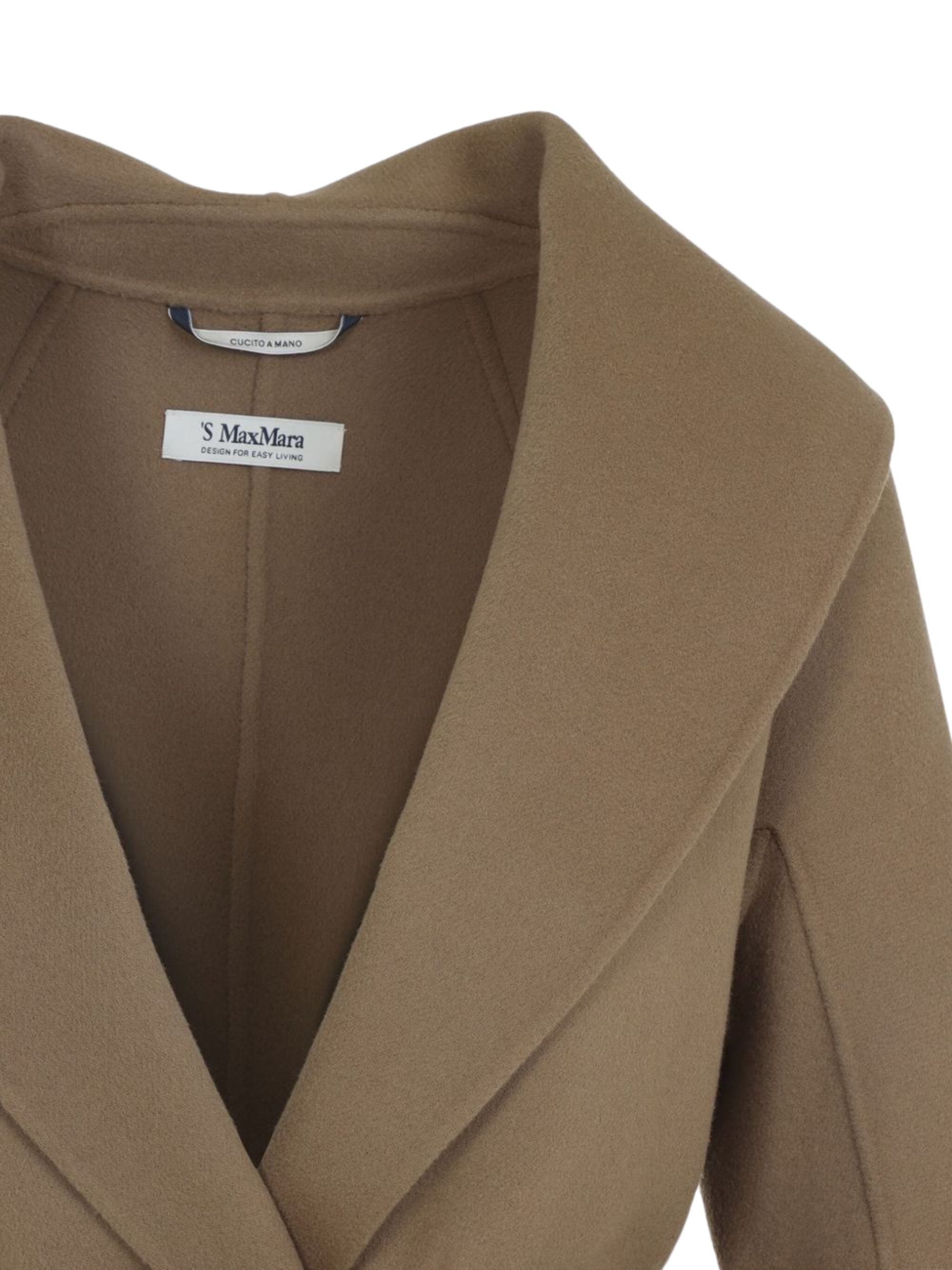 S Max Mara Coats Brown Virgin Wool