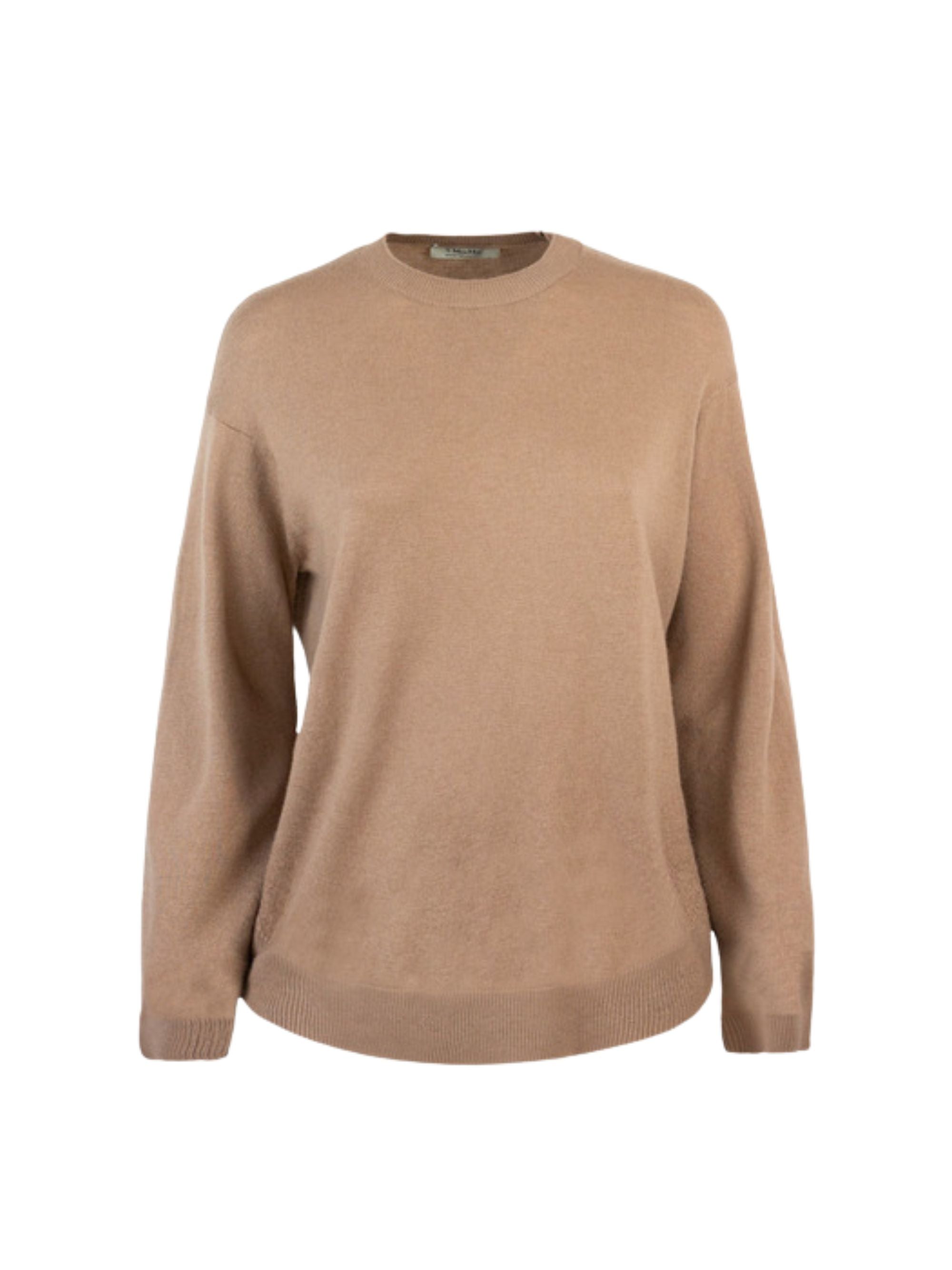 S Max Mara Top Brown Wool Ovis