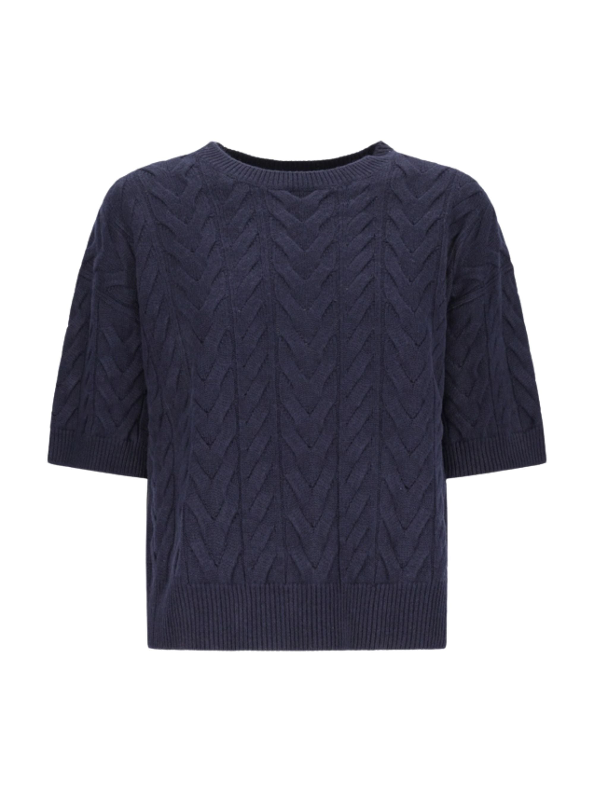 S Max Mara Top Blue Wool Ovis