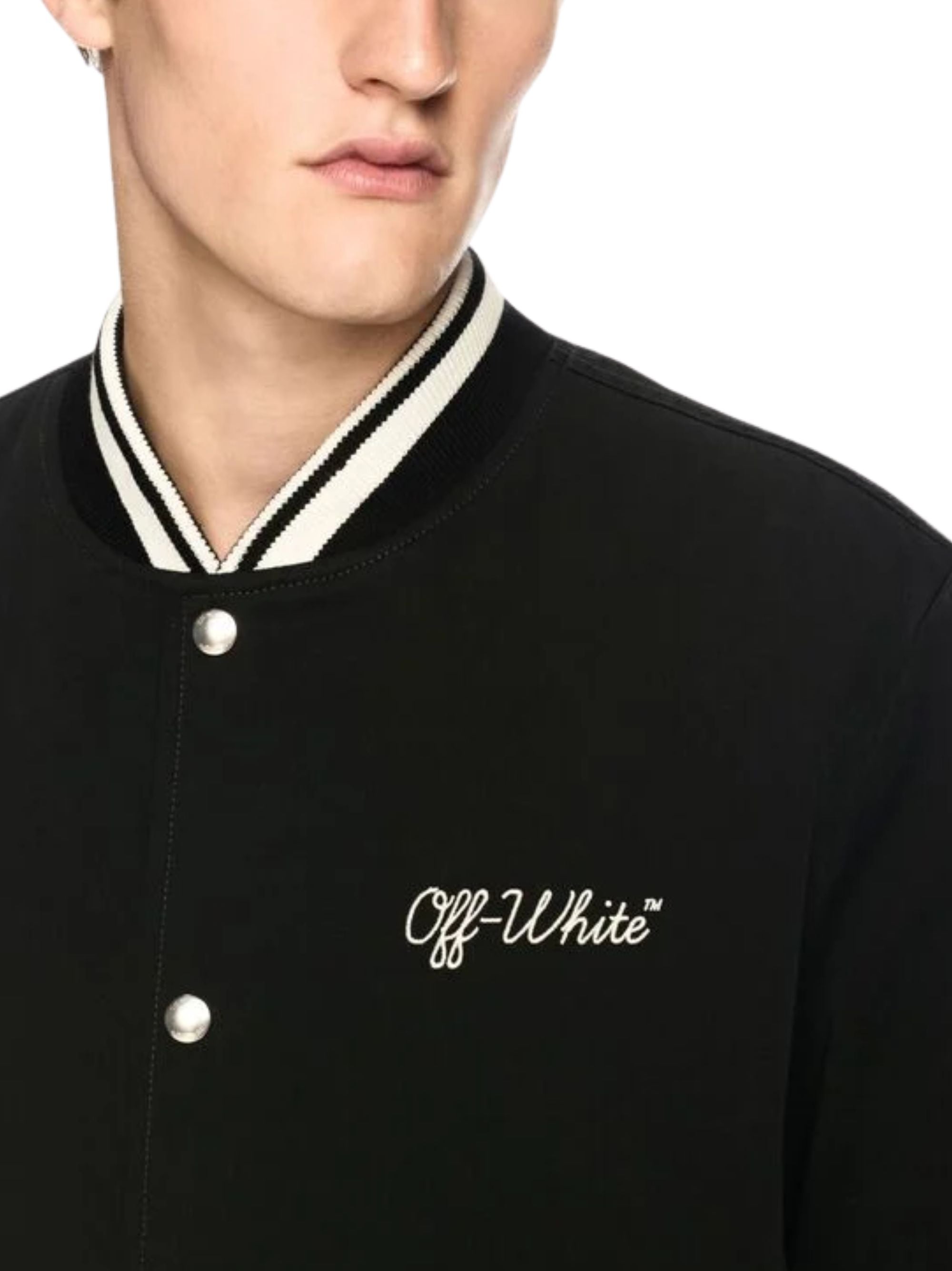 Off White Coats Black Cotton