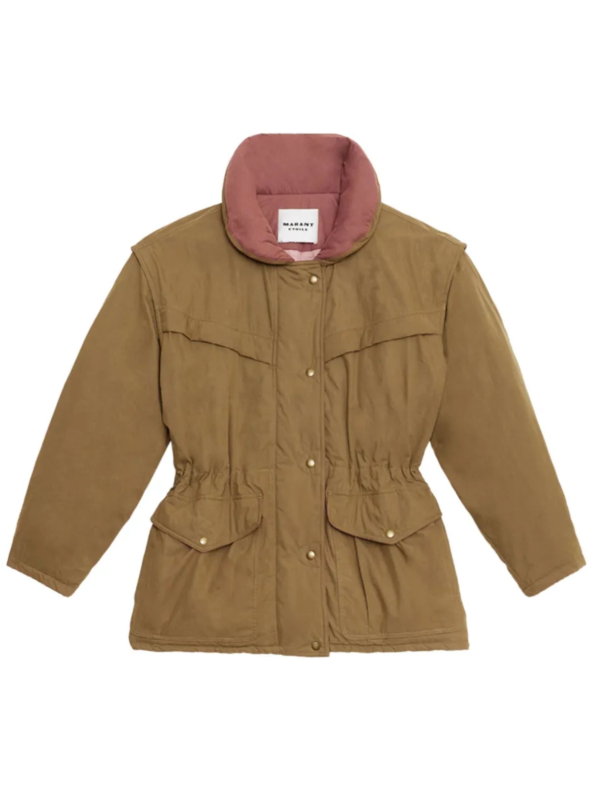 Marant Etoile Coats Kaki Cotton