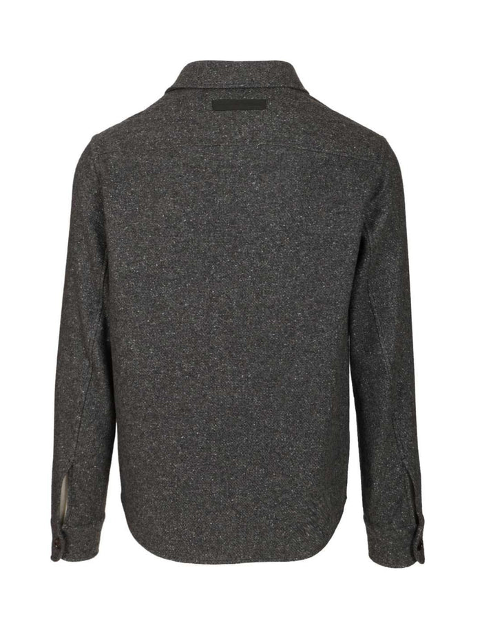 ZEGNA Shirts Grey Cashmere Silk