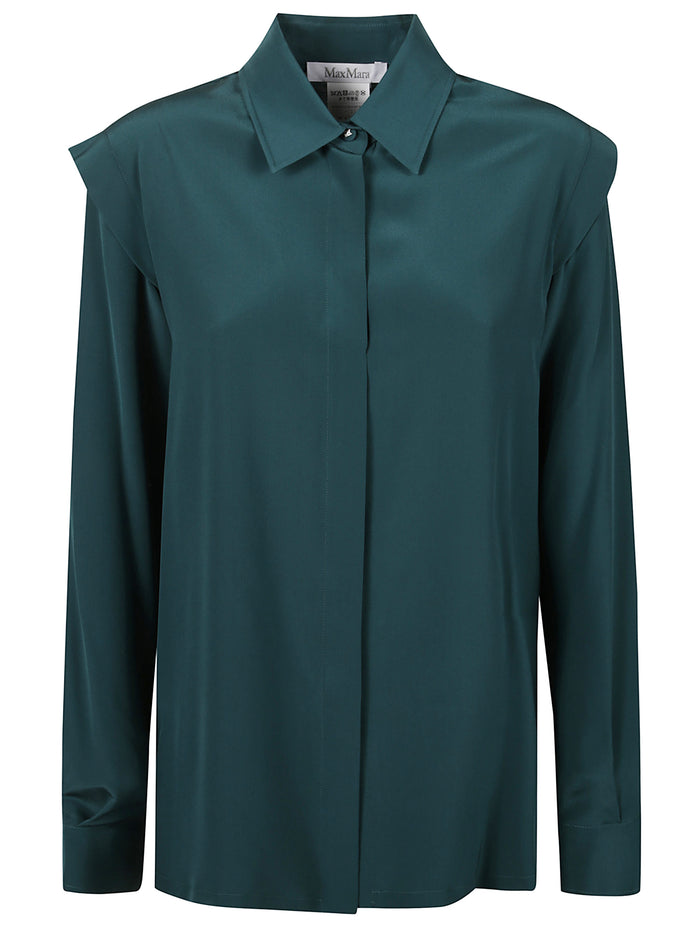 Max Mara Shirts Green Silk