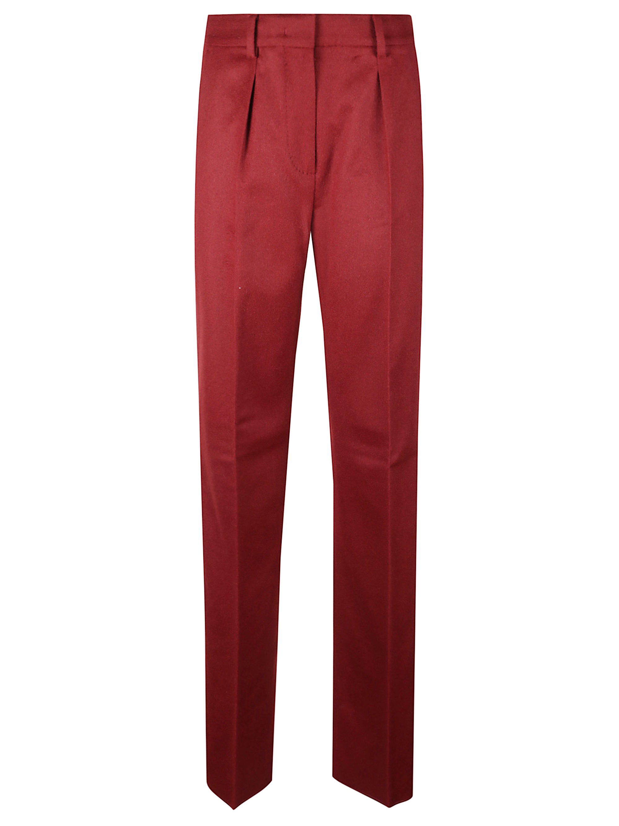 Max Mara Trousers Red Camel Wool