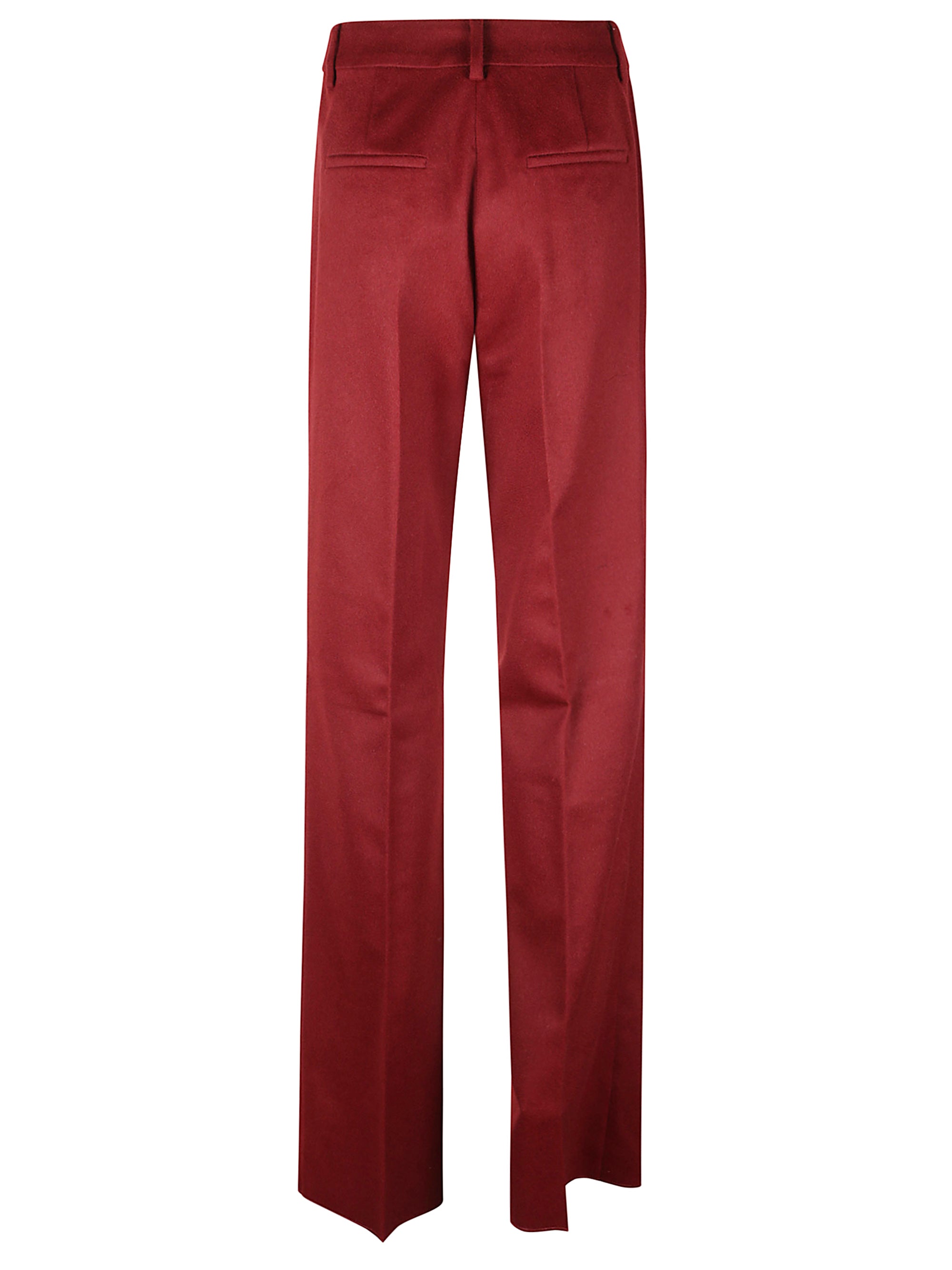 Max Mara Trousers Red Camel Wool