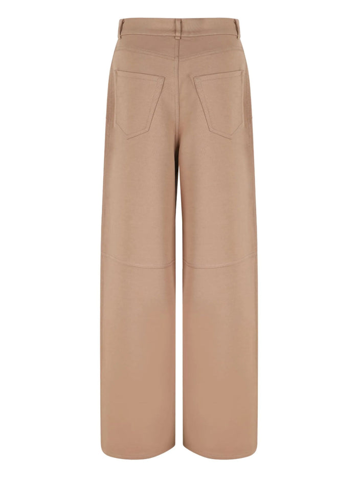 S Max Mara Trousers Brown Cotton Polyester